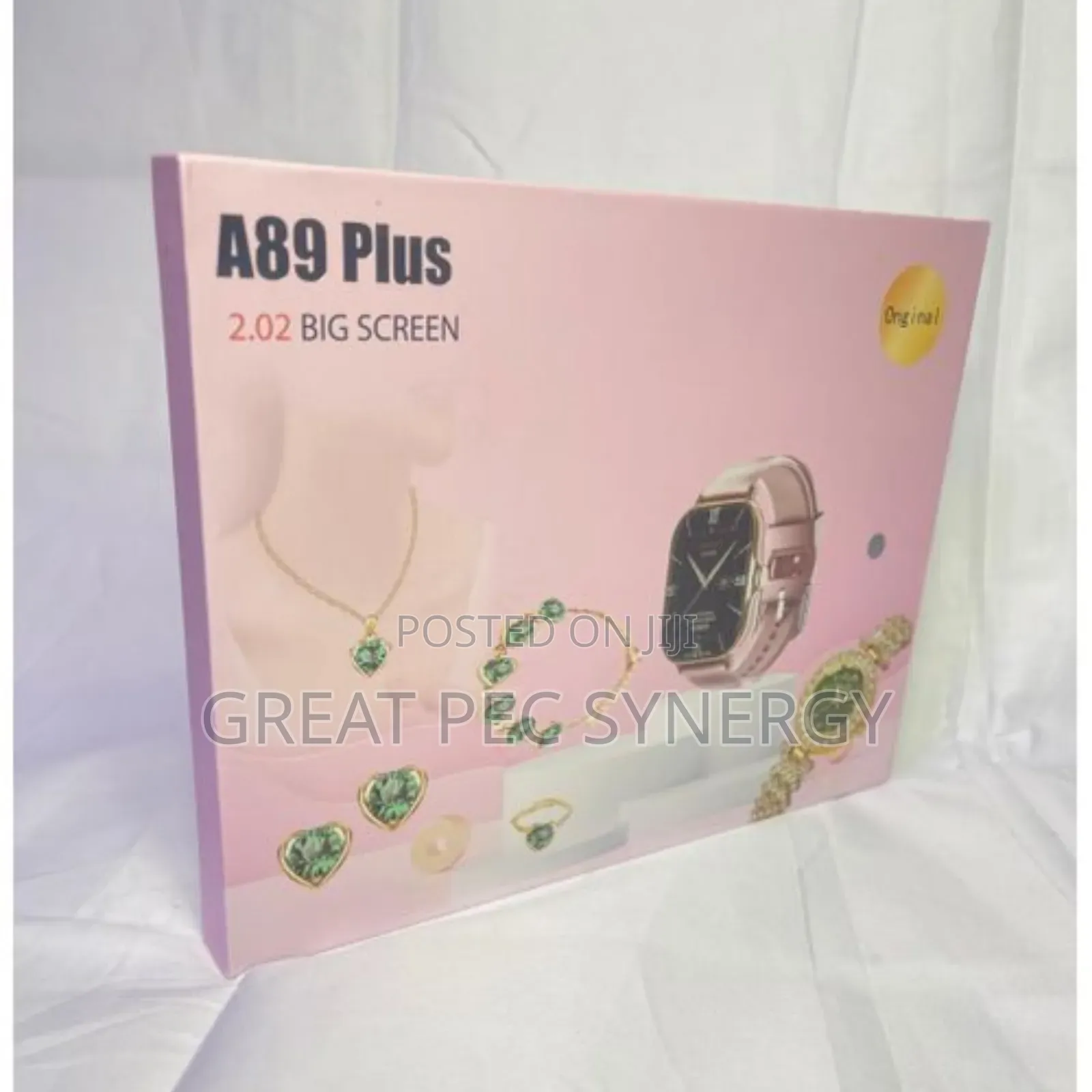 A89 Smart Watch With Analog Watch, Necklace, Ear Rings, Bracelet, Ring