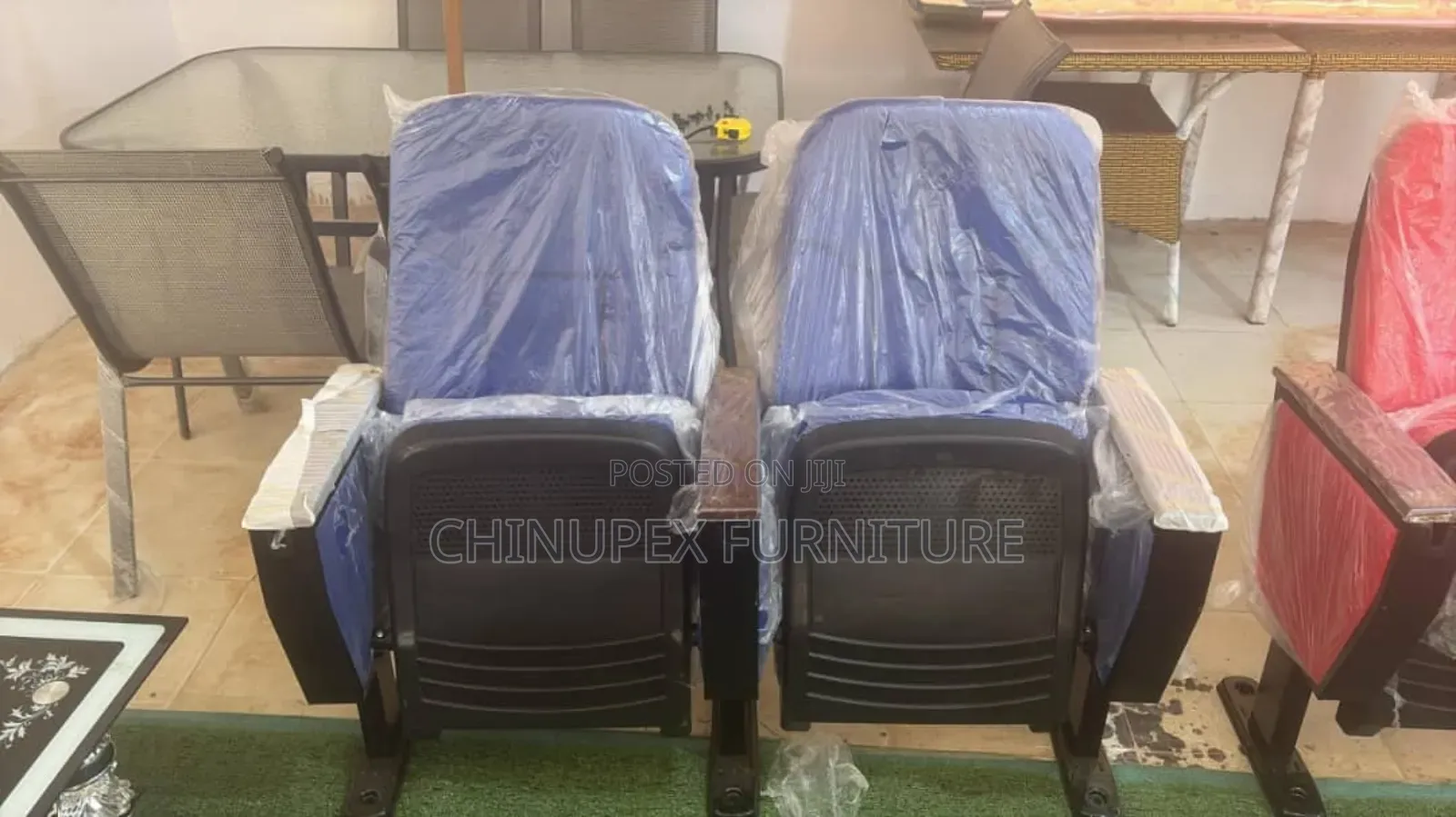 Auditorium 2 Seaters Chairs With Writing Pad