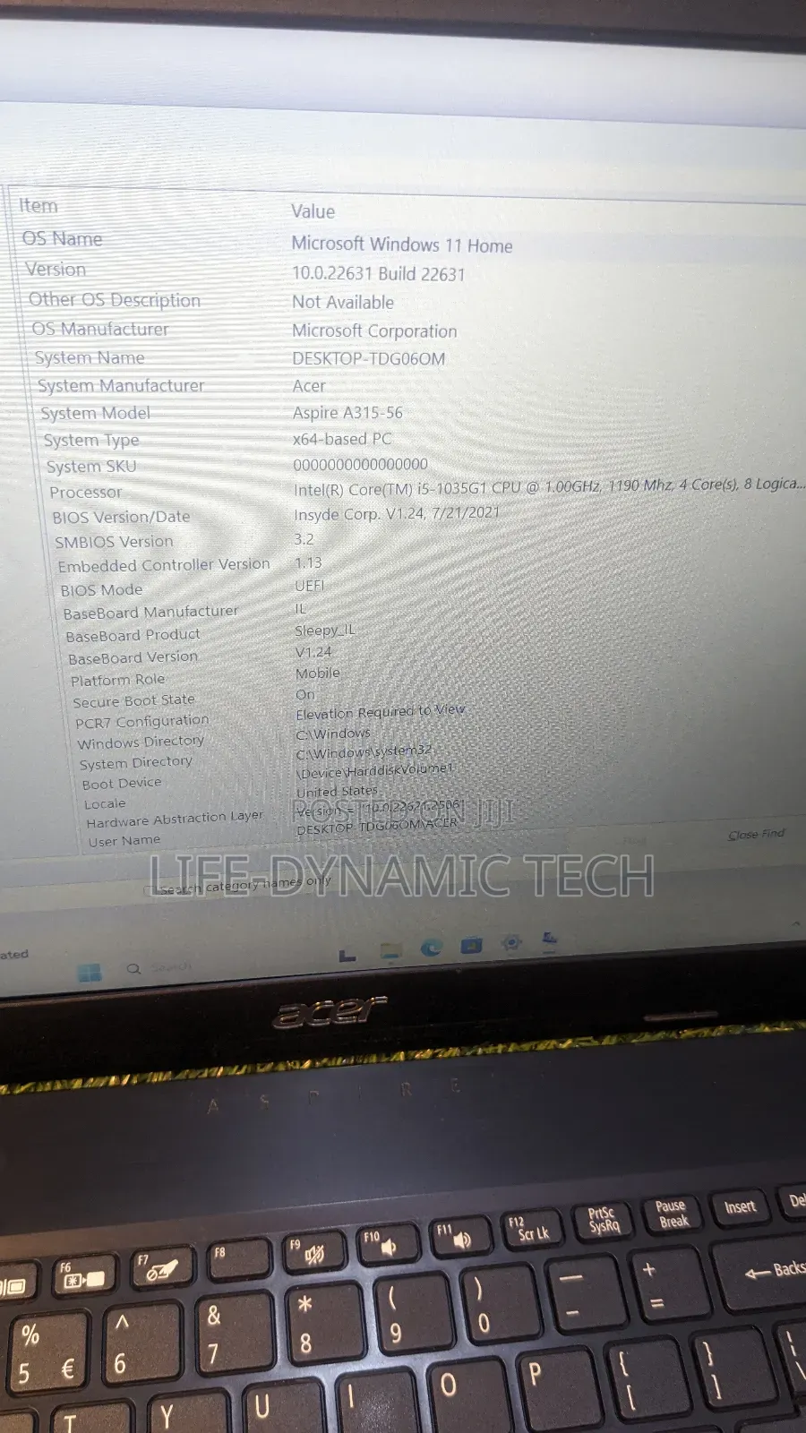 Laptop Acer Aspire A315 51 8GB Intel Core I5 SSD 256GB