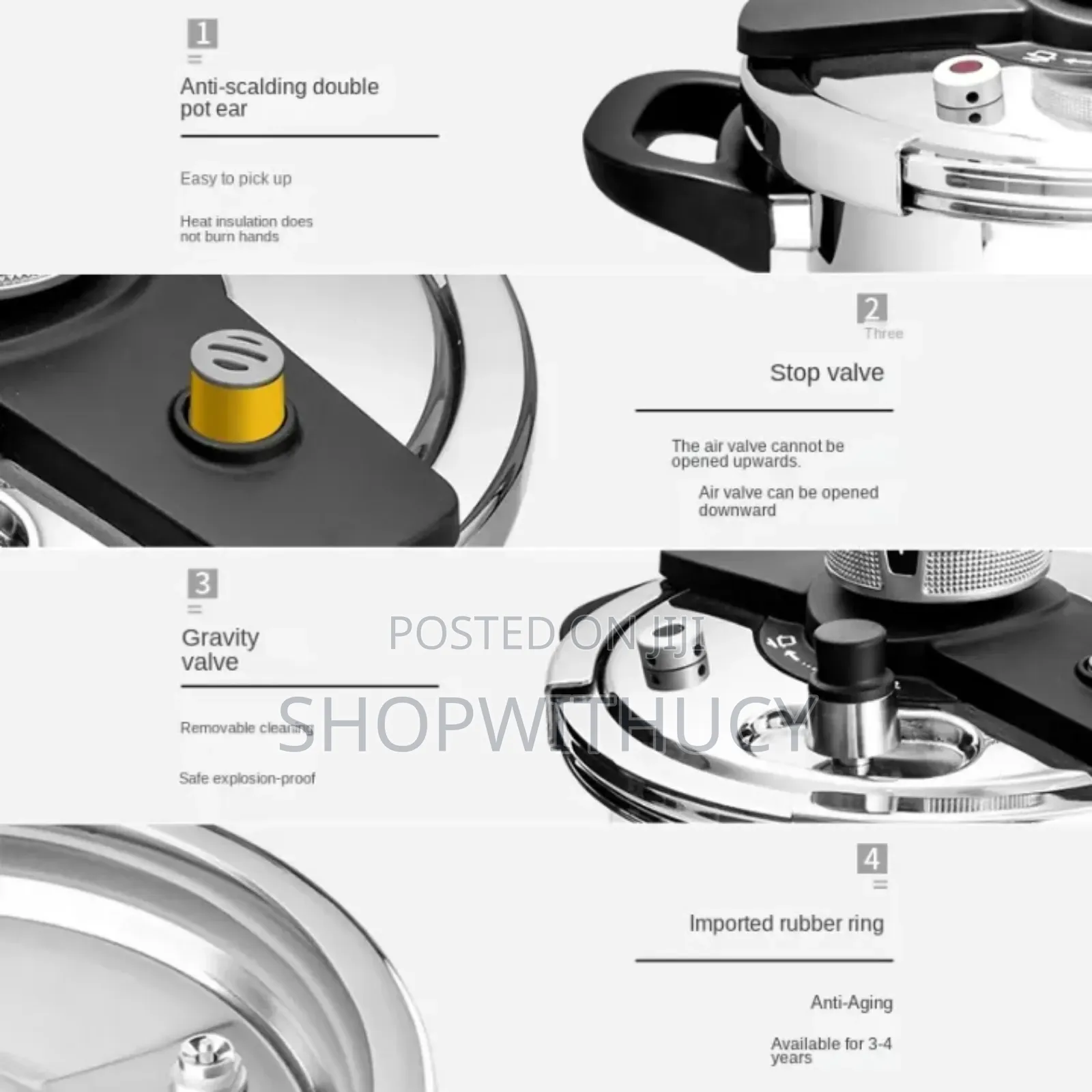 Unique Pro 3in1 Pressure Cooker Stainless Steel With Steamer, 7l + 5l