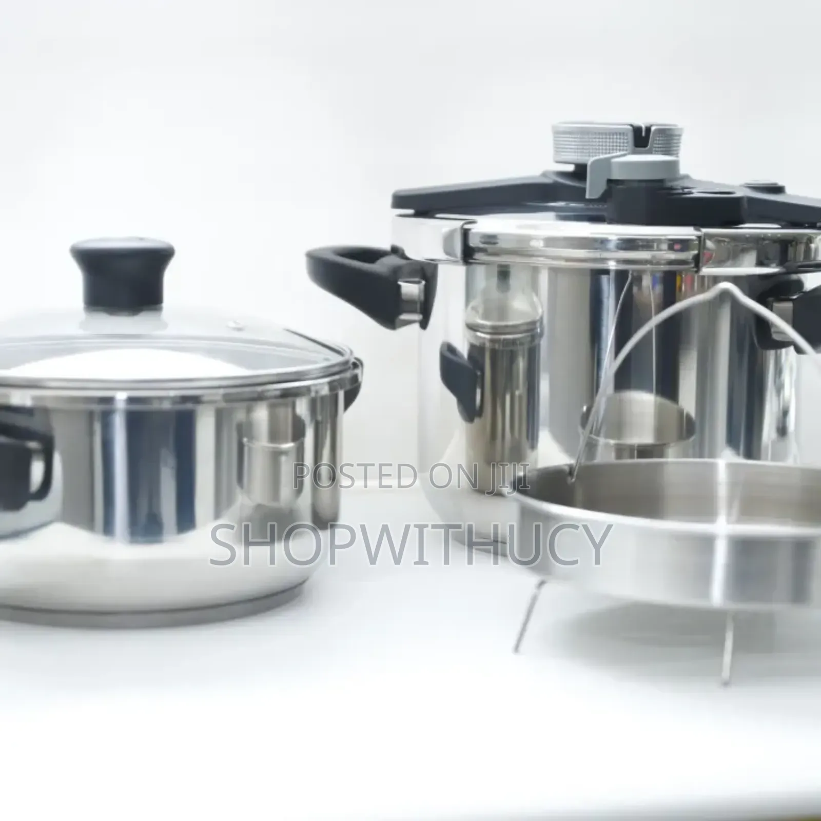 Unique Pro 3in1 Pressure Cooker Stainless Steel With Steamer, 7l + 5l