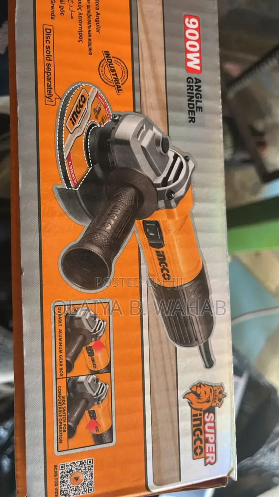 Ingco 900w Angle Grinder – Heavy Duty Cutting Grinding Tool