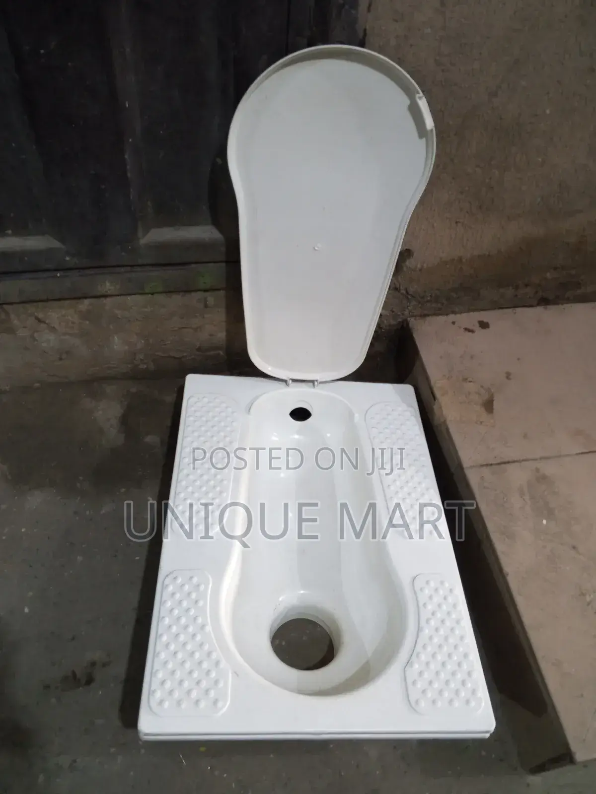 Plastic Squatting Pan With Cover and Waste