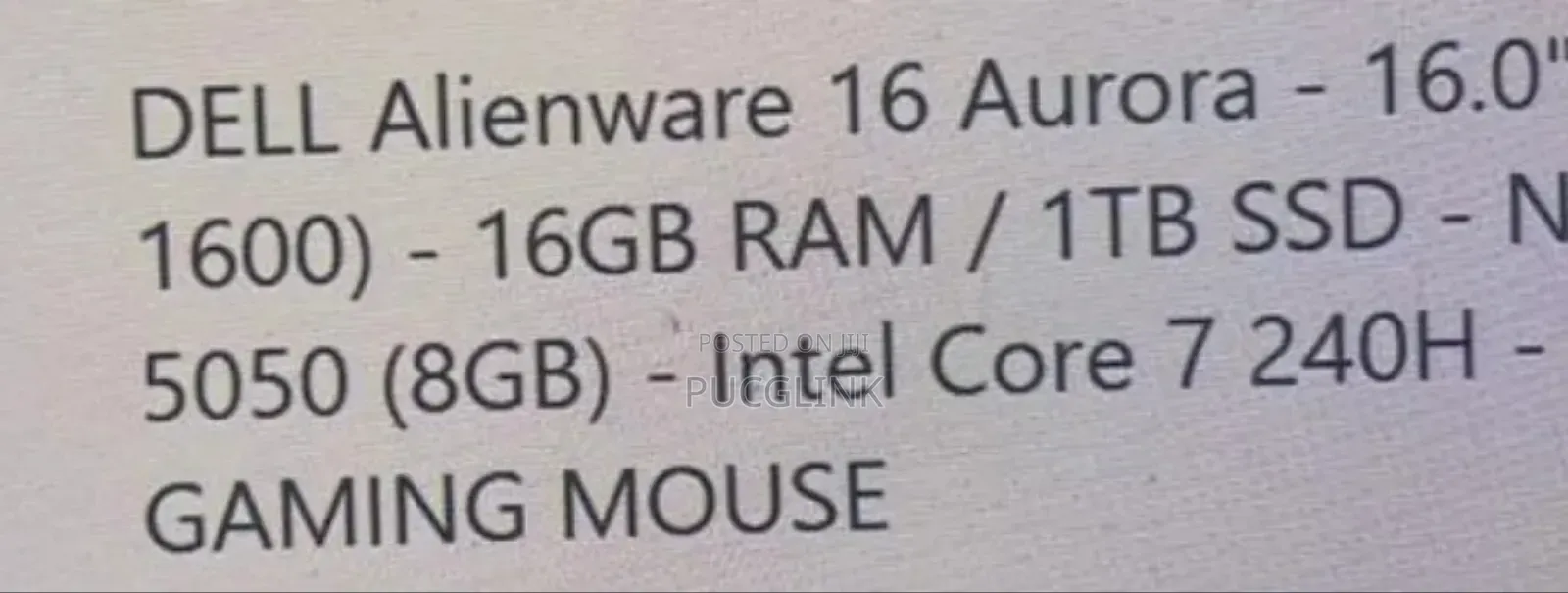 New Laptop Alienware Area-51m 16GB Intel Core 7 SSD 1T
