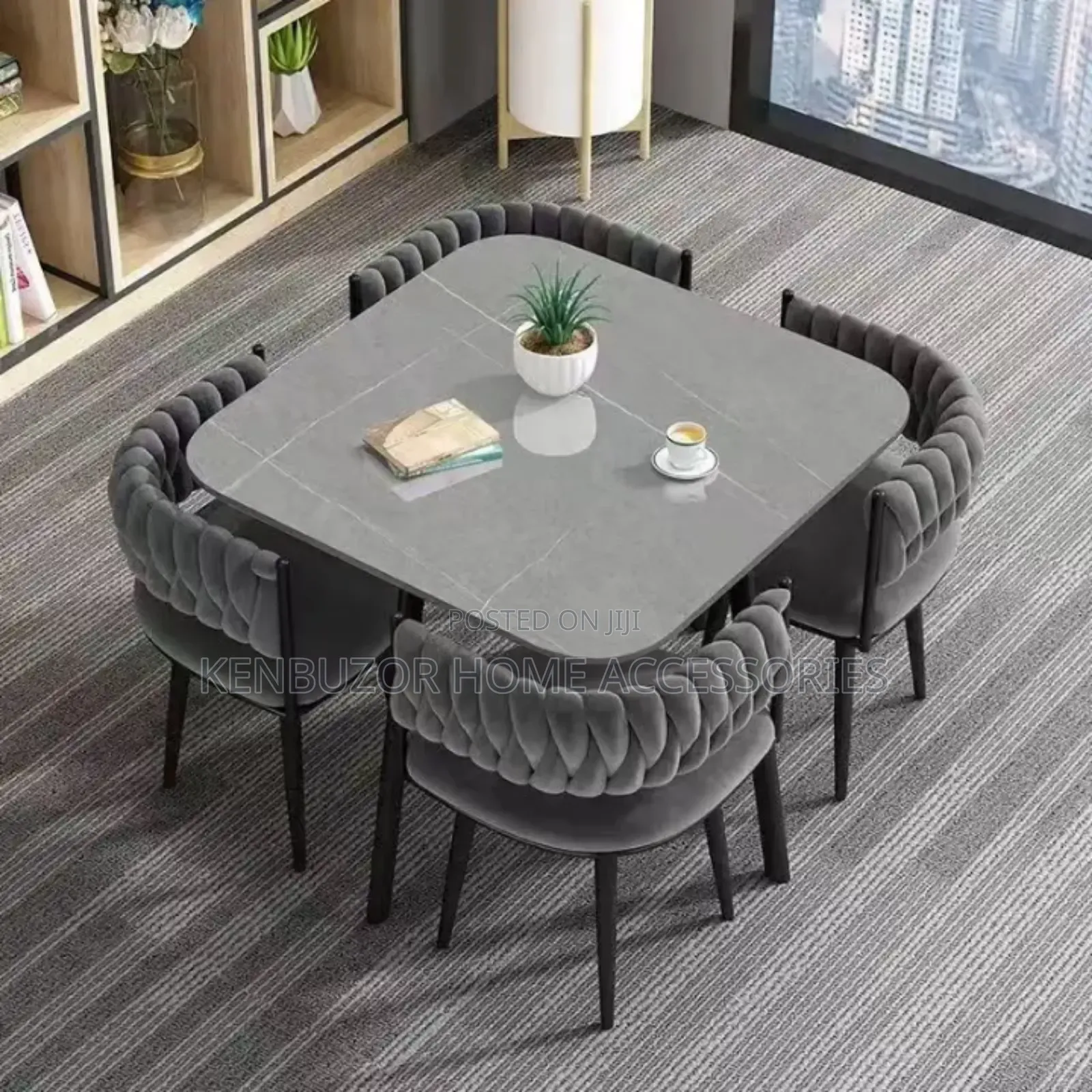 Simple 4-Seater Indoor Dining Set