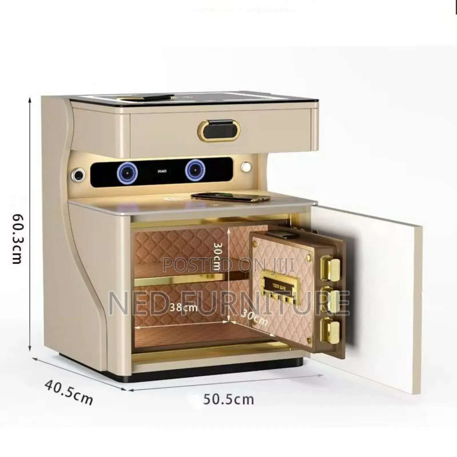 Quality Side Table Lock Charger and Bluetooth Speaker