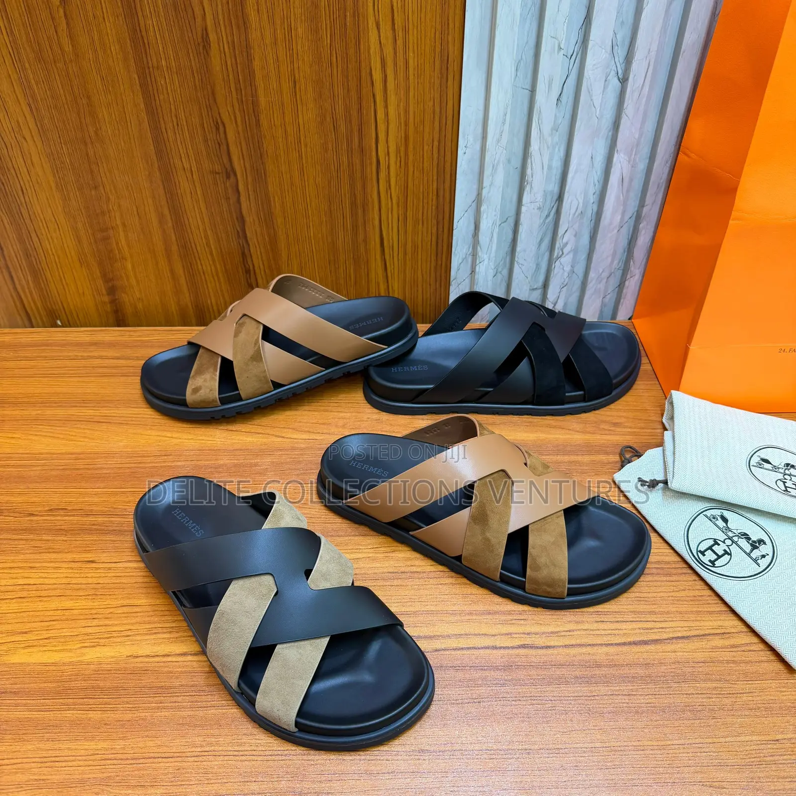 Luxury Update  Hermes Kazimir Sandal. Color: Noir