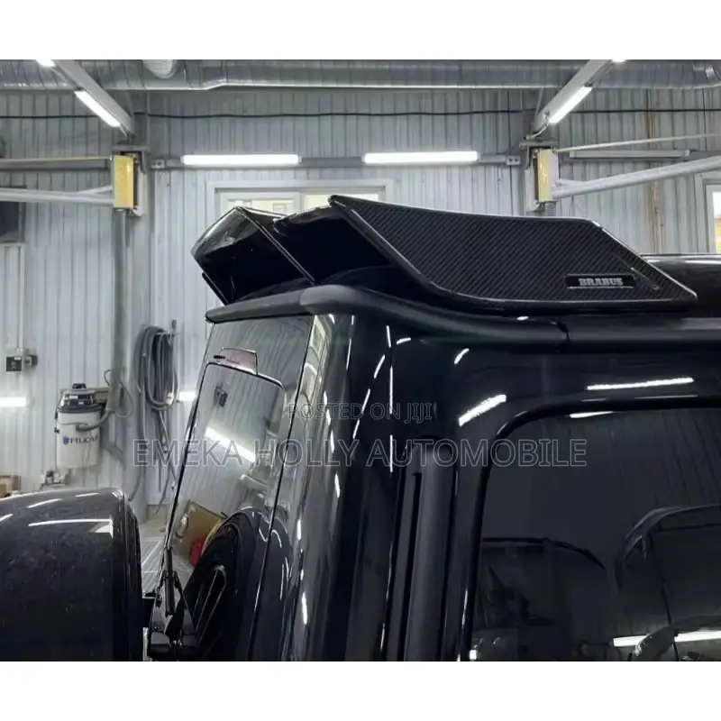 Rear Roof Spoiler Wings B Style Gloss Black for Mercedes G Wagon 2020.