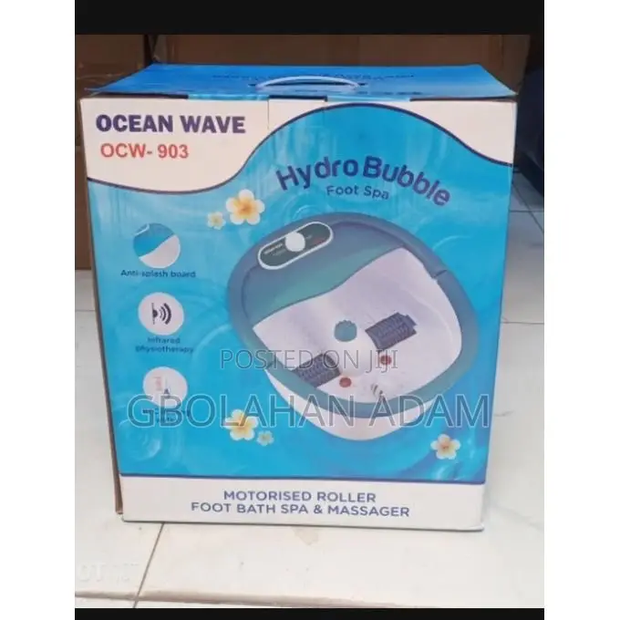Ocean Wave "Foot Spa Bath Massager With Heat Bubbles Vibration"
