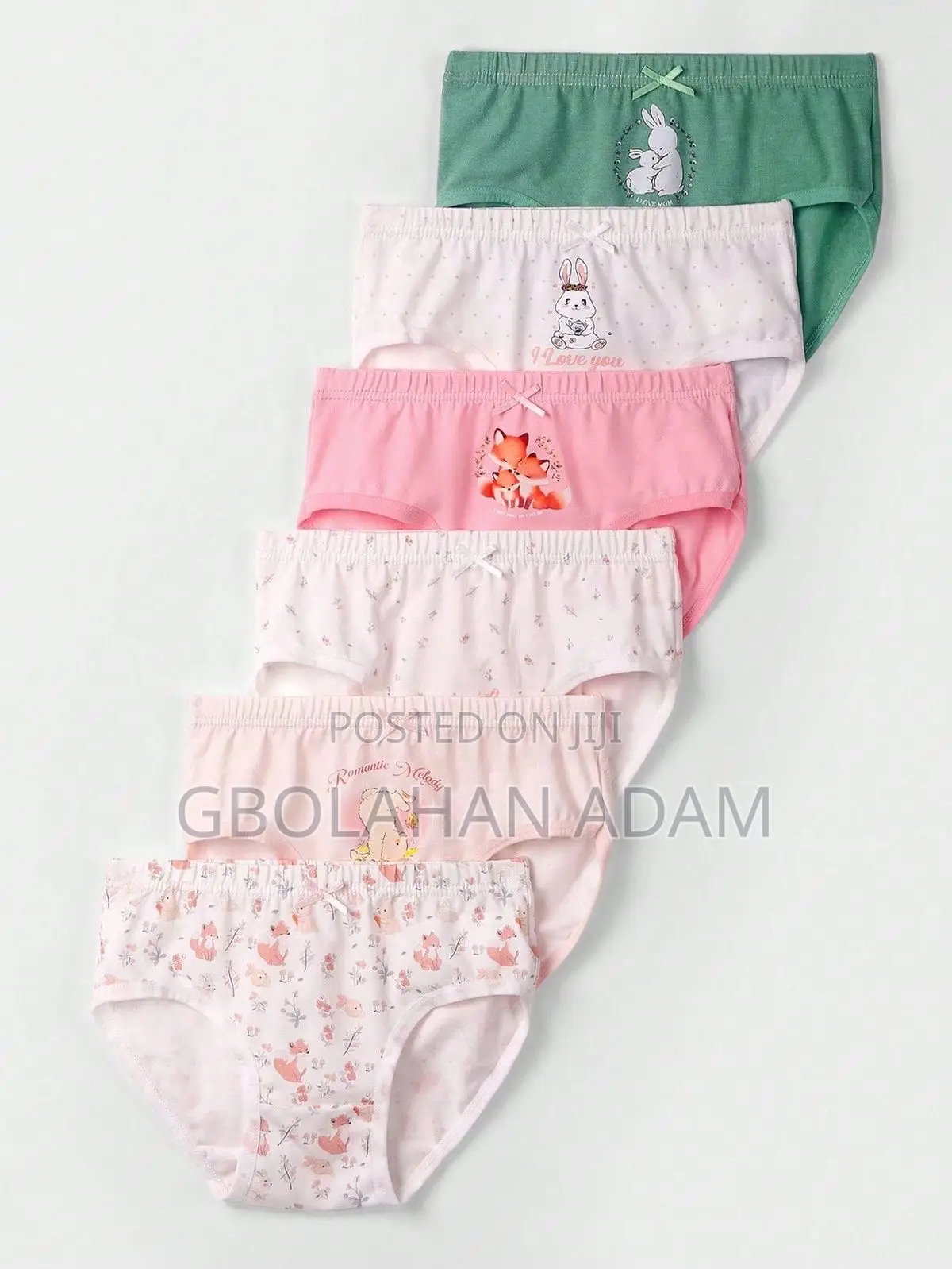6-Pack Cotton Underwear Pants for Little Girls