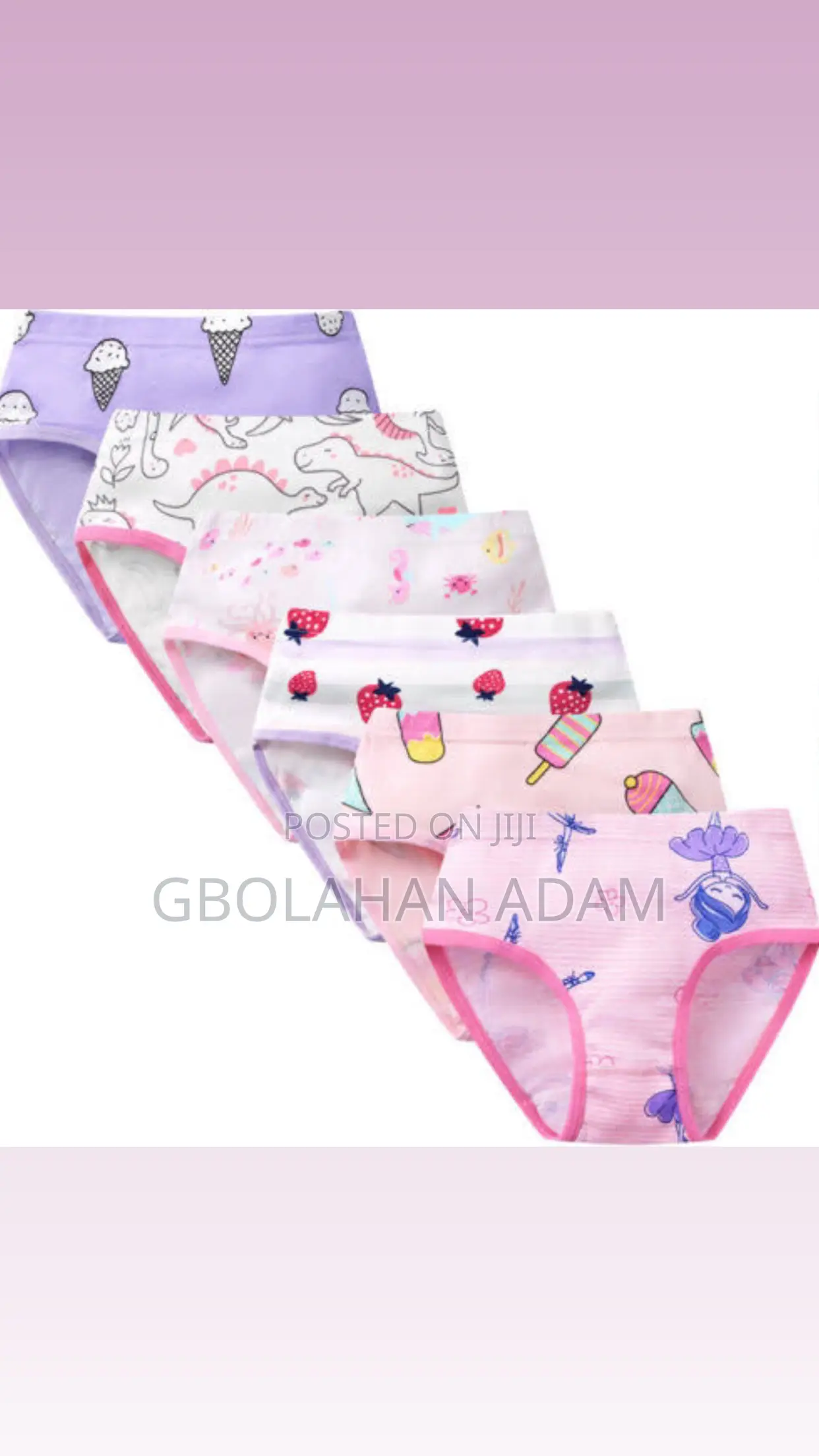 6-Pack Cotton Underwear Pants for Little Girls