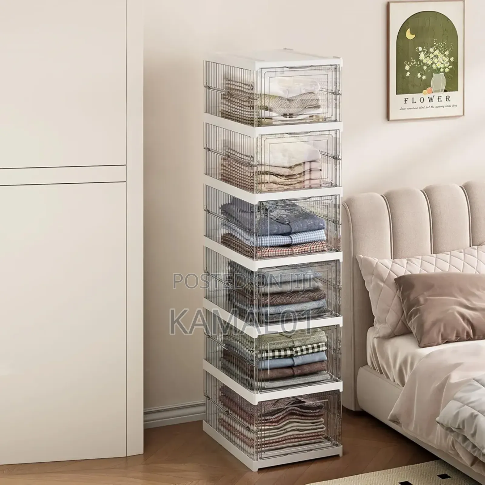6 Layers Foldable Shoes Box Transparent Thickened Plastic