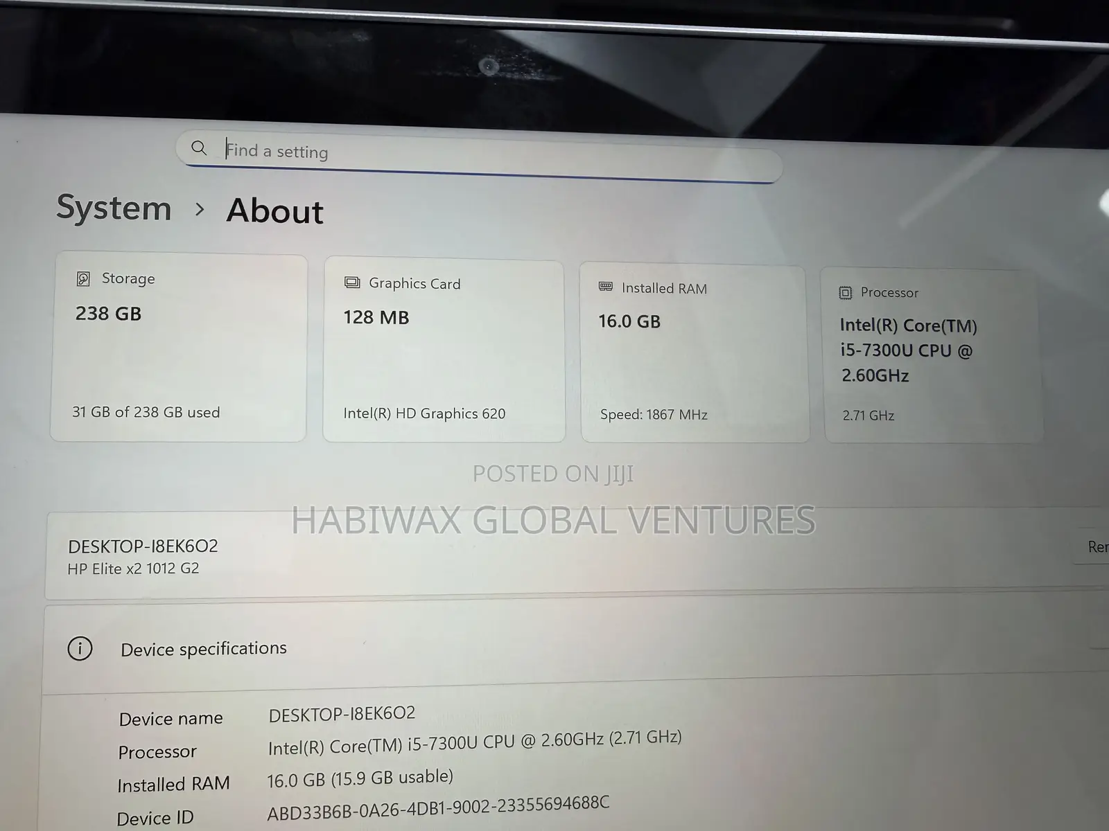 Laptop HP Elite X2 1012 G2 16GB Intel Core i5 SSD 256GB