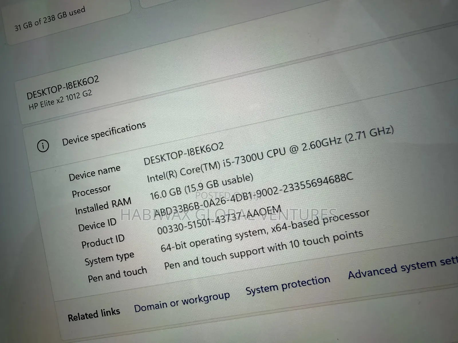 Laptop HP Elite X2 1012 G2 16GB Intel Core i5 SSD 256GB