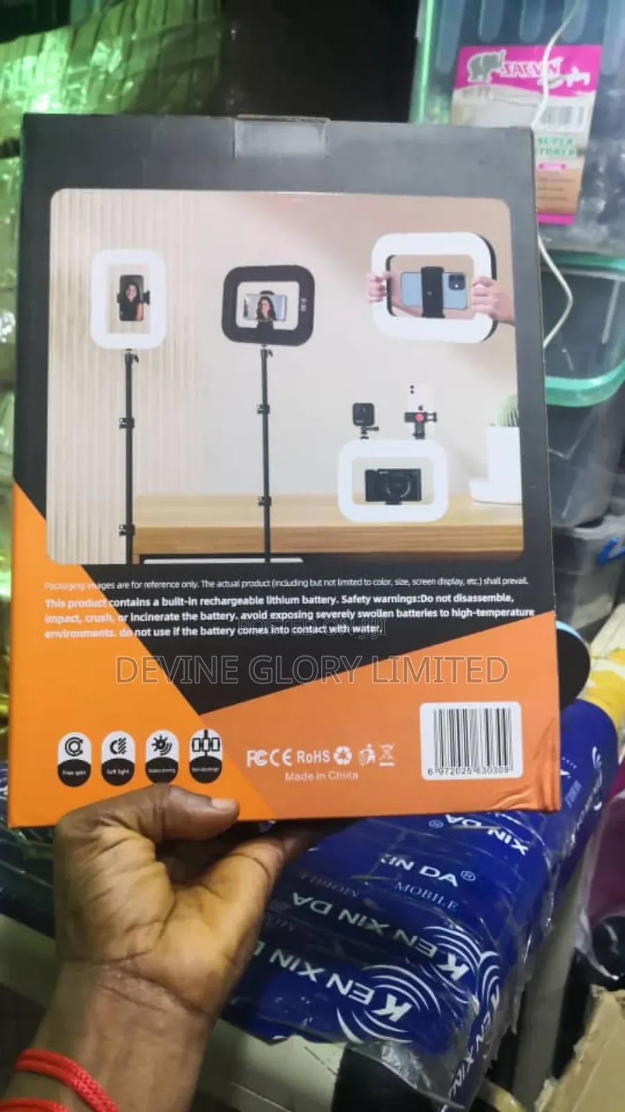 E-30 Mobile Phone Camera Fill Light – Rechargeable Led Ring