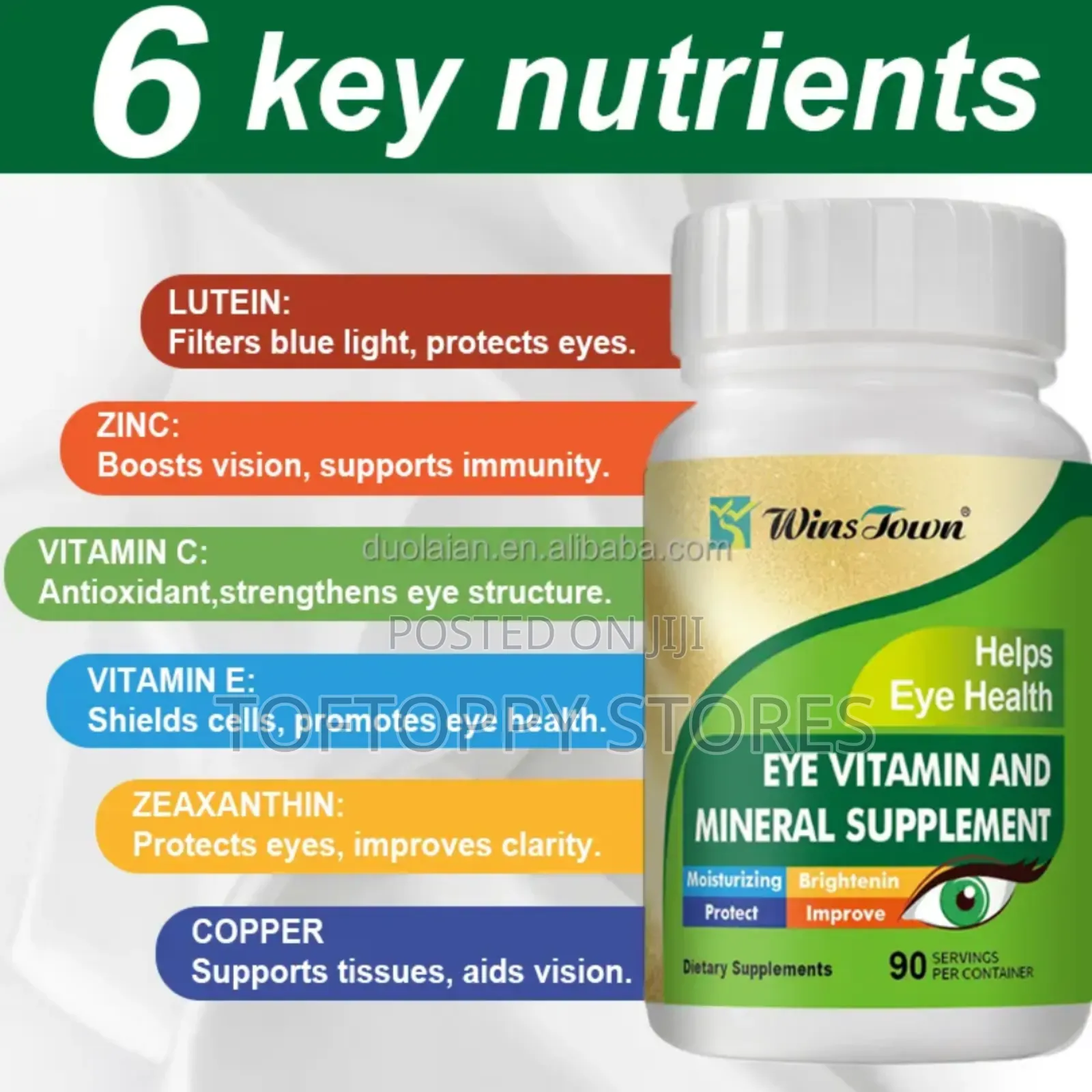 Winstown Eye Vitamin and Eye Supplements Organic Capsules