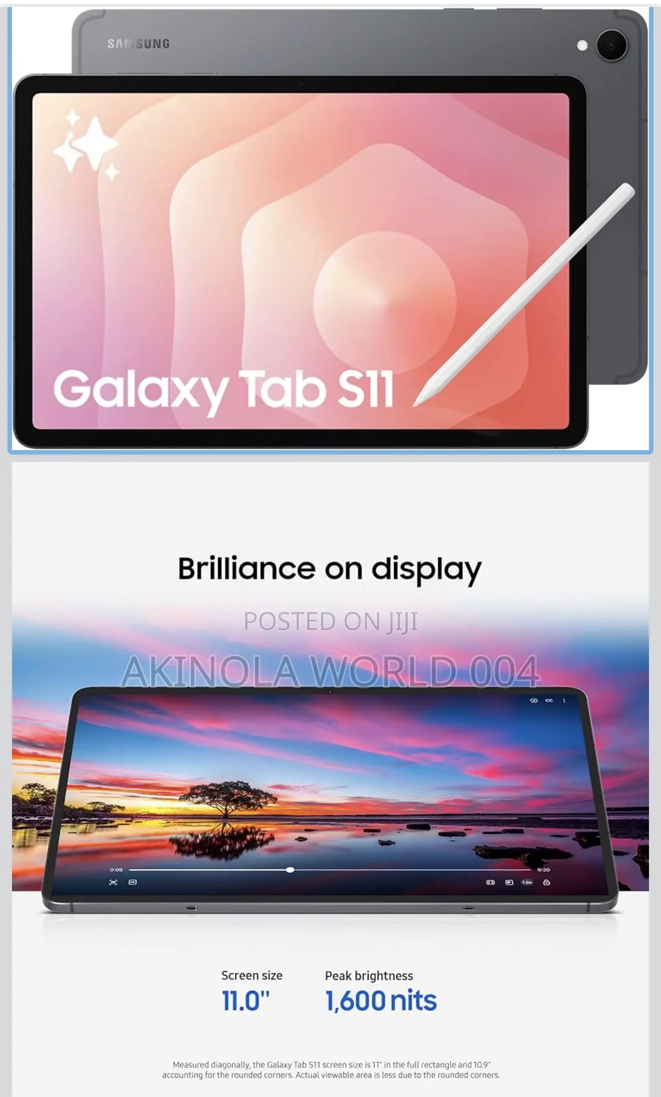 New Samsung Galaxy Tab S11 5G 128 GB Gray