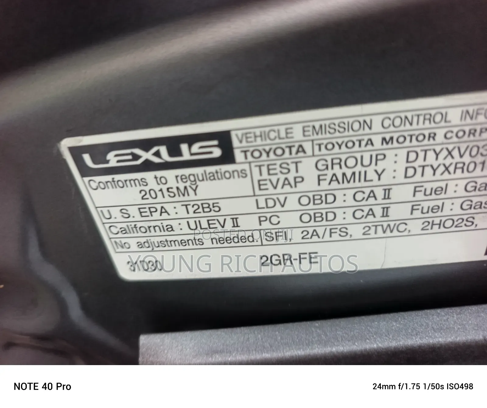 Lexus ES 350 FWD 2015 Gray