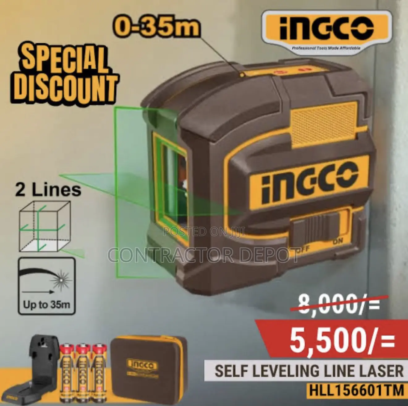Ingco Self Leveling Line Laser 35m - Hll156601