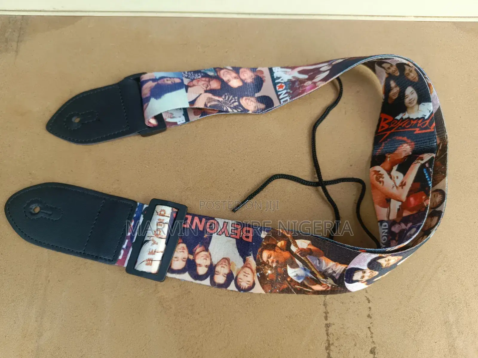 2pcs Colorful Print Graphic Guitar Strap Adjustable, Faux Leather Belt