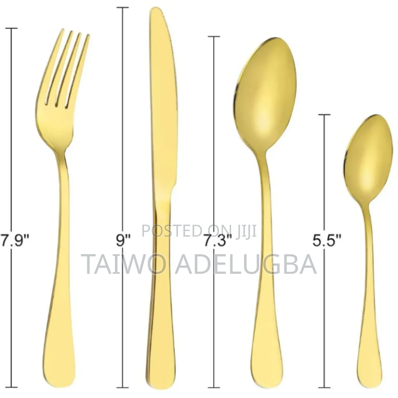 Golden Wooden Box Flatware 24pcs Cutlery