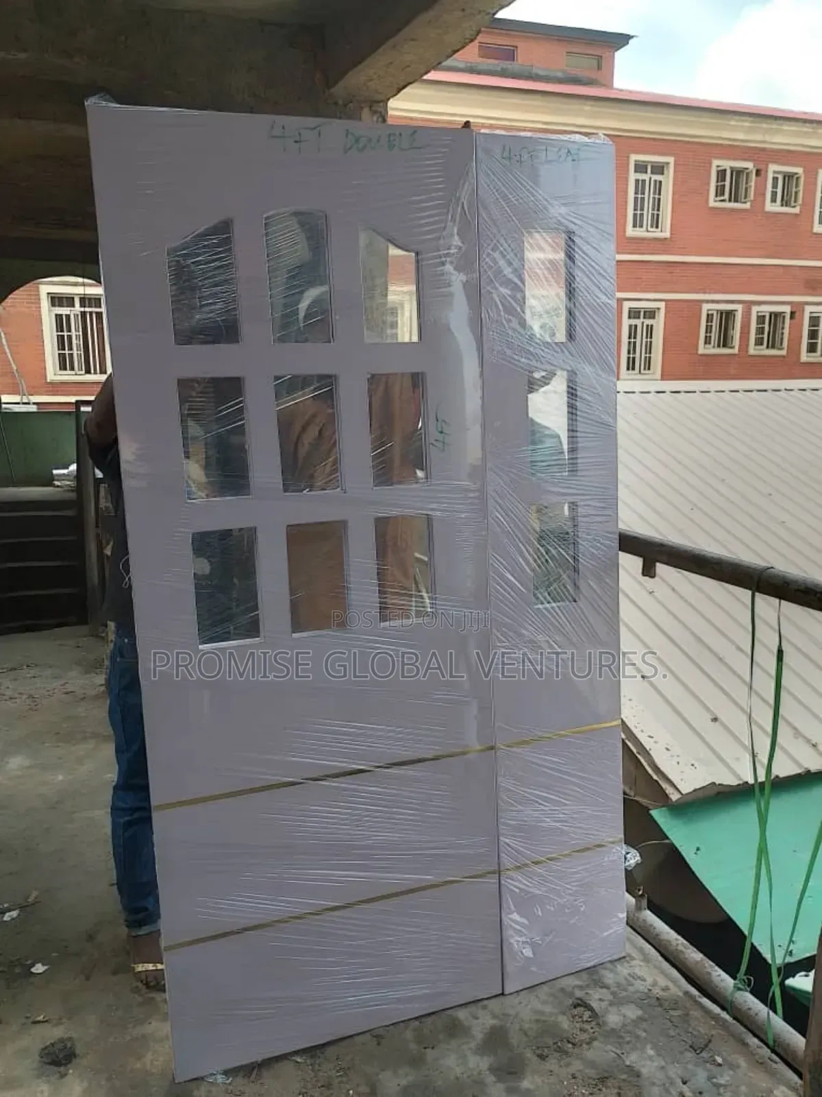 4ft Wooden Door With Glass