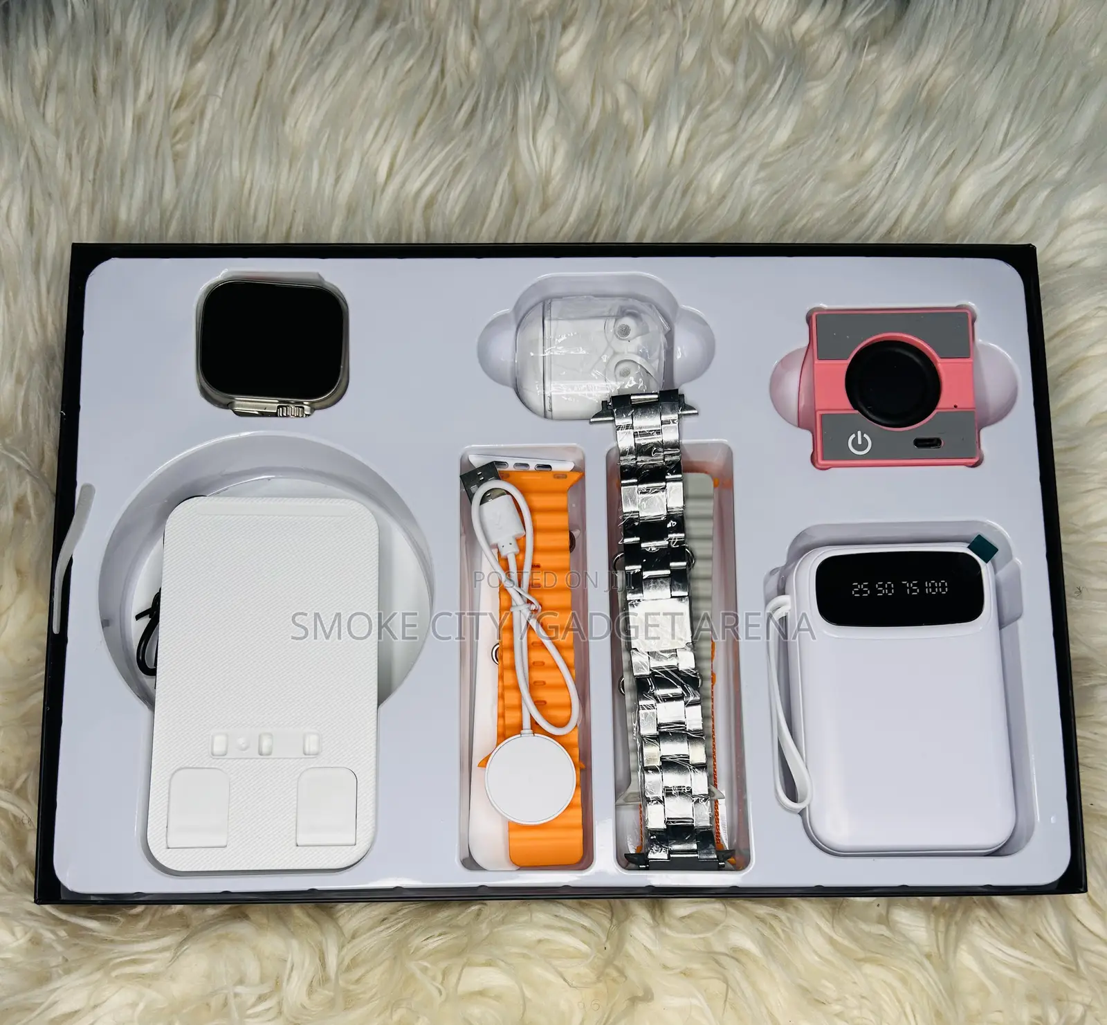 Complete Watch Set , Smart Watch,Power Bank,Speaker,Phone Stand,Airpod