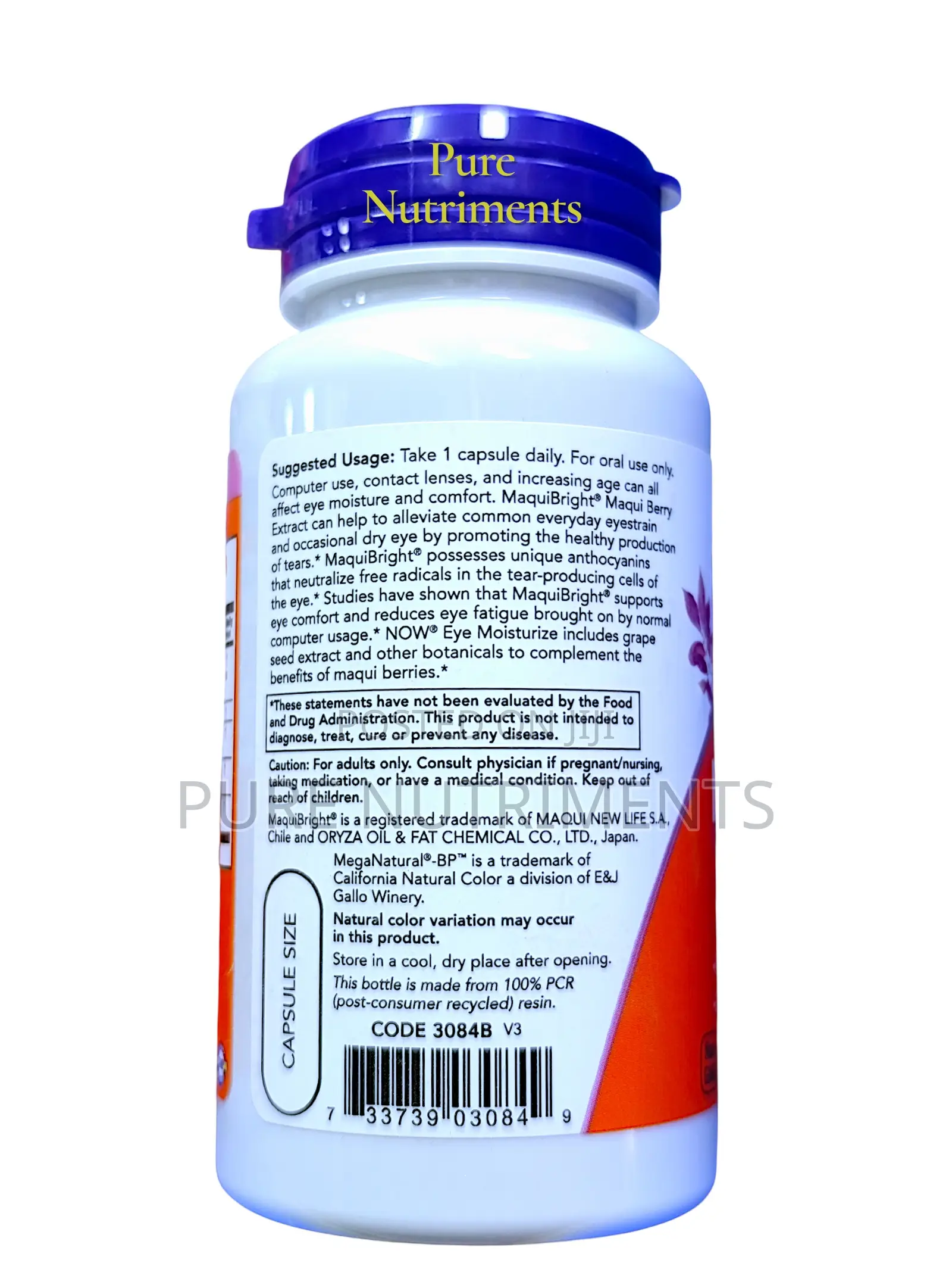 Now Eye Moisturize Capsules – Dry Eye Ocular Health- 60 Veg Capsules