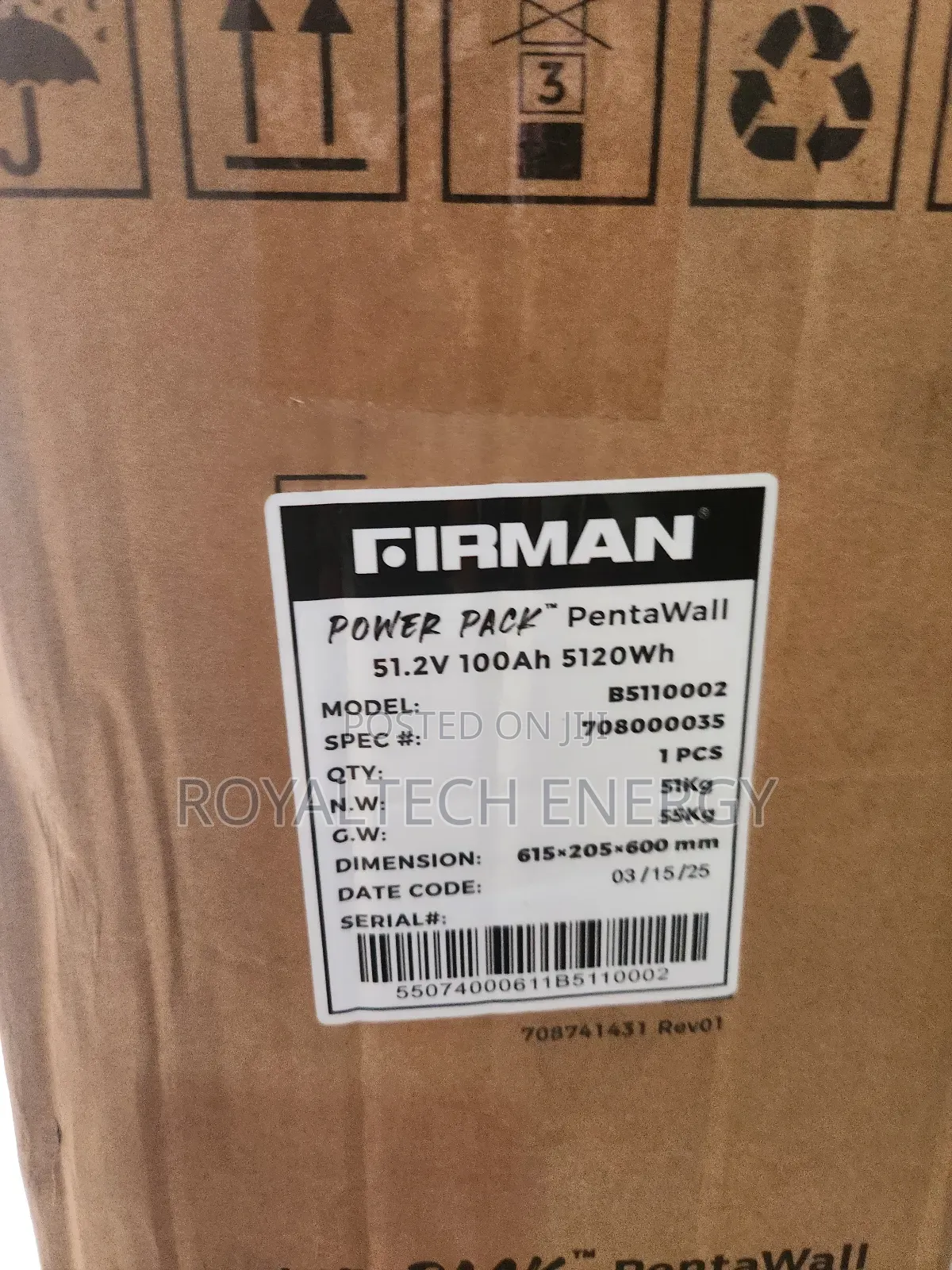 Firman 5kwh 48v Lithium Battery