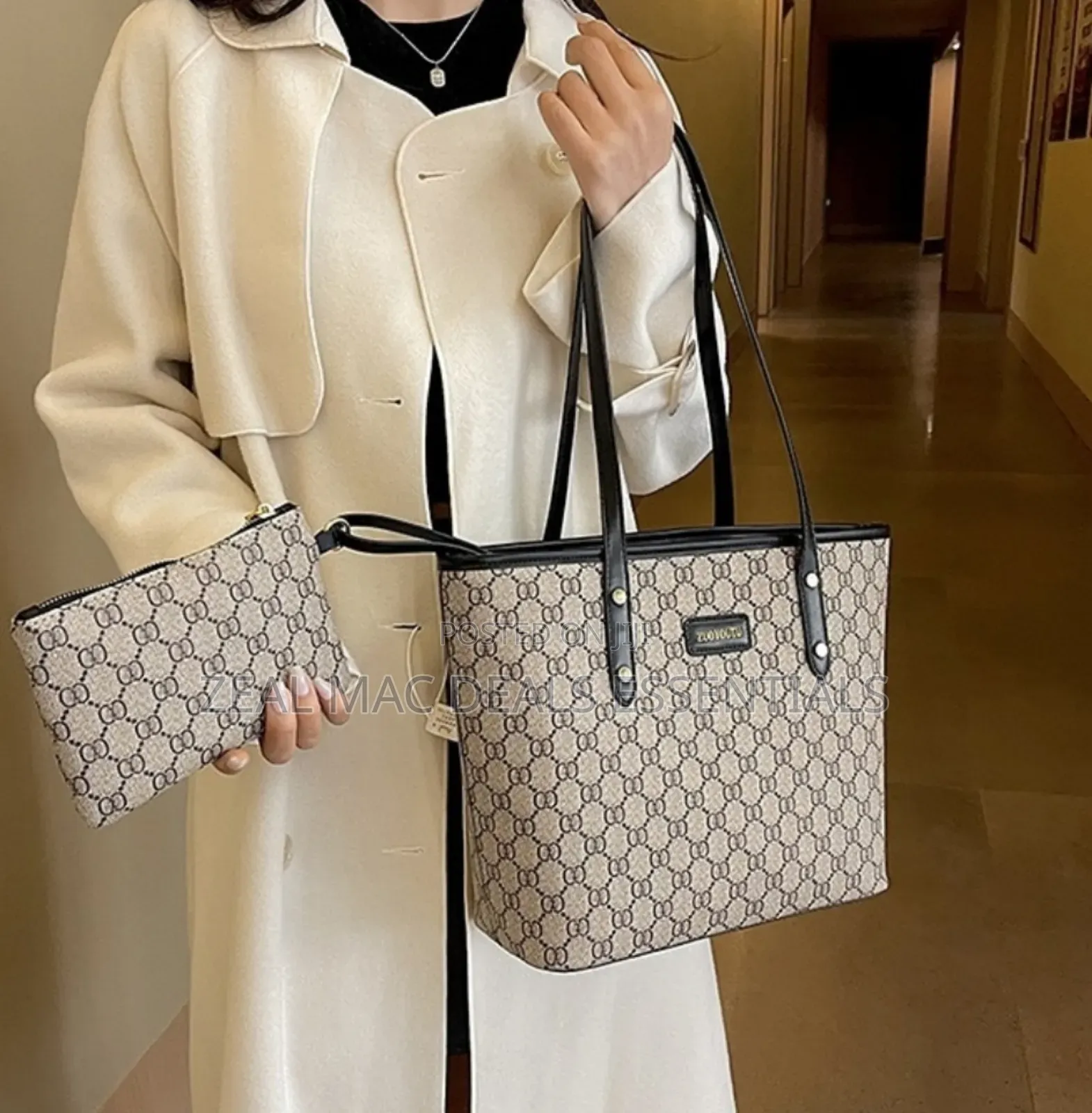 2in1 Ladies Leather Hand Bag