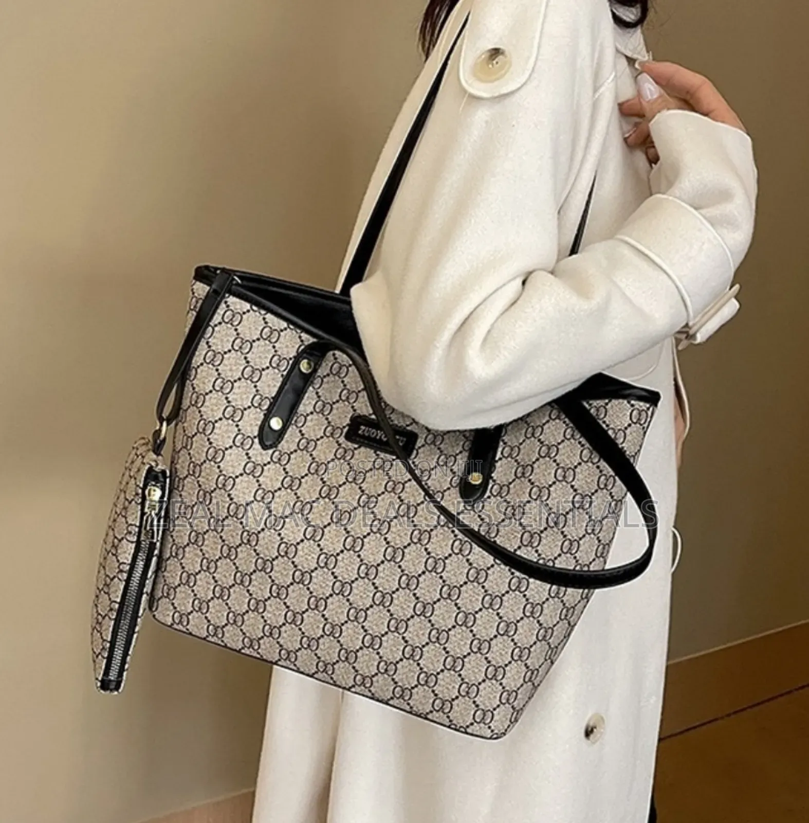 2in1 Ladies Leather Hand Bag