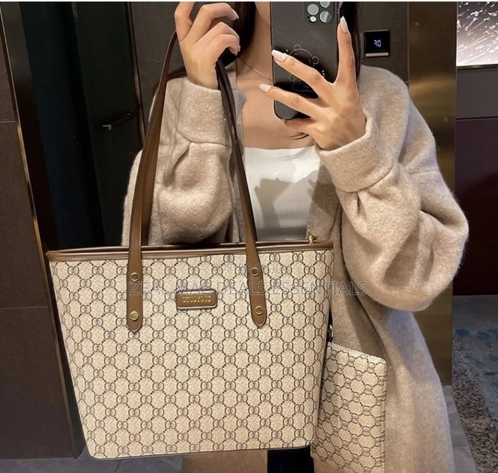 2in1 Ladies Leather Hand Bag
