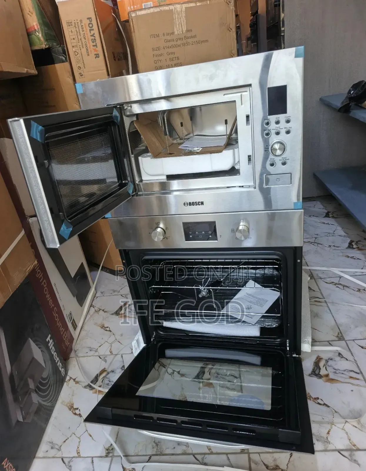 Original Bosch 60cm Built-in Luxury Gas Electric Oven Microwave