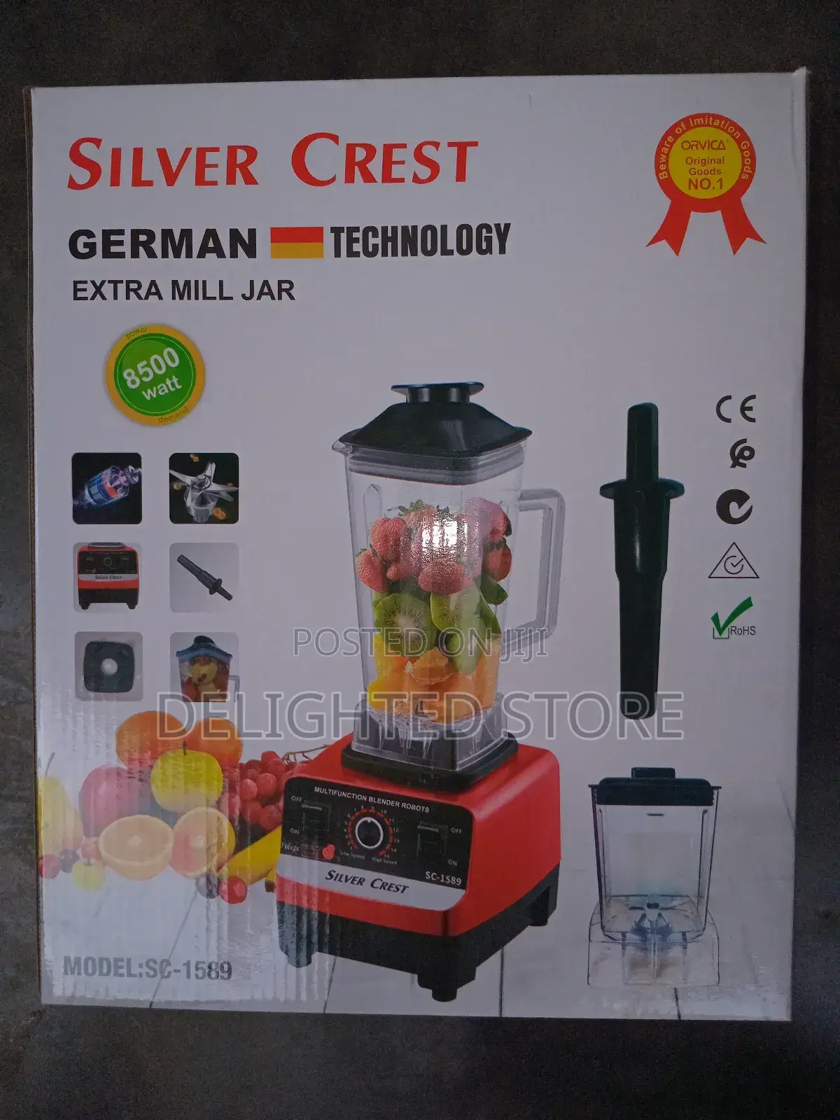 Silver Crest High Quality 2l 8500w Double Cup Pure Copper Blender