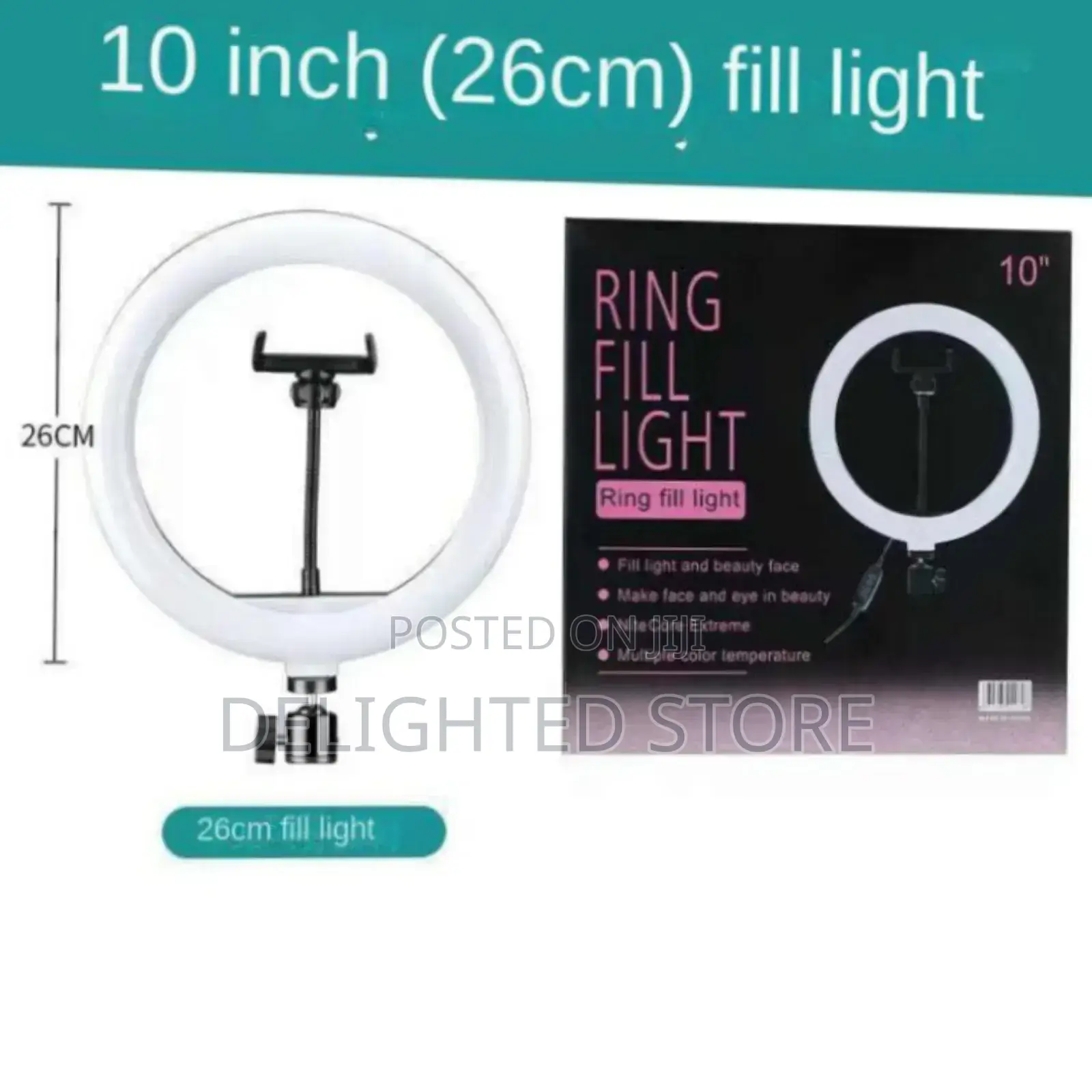 10 Iches Ringlights +Phone Holder 210cm Strong Adjustable Tripod Stand