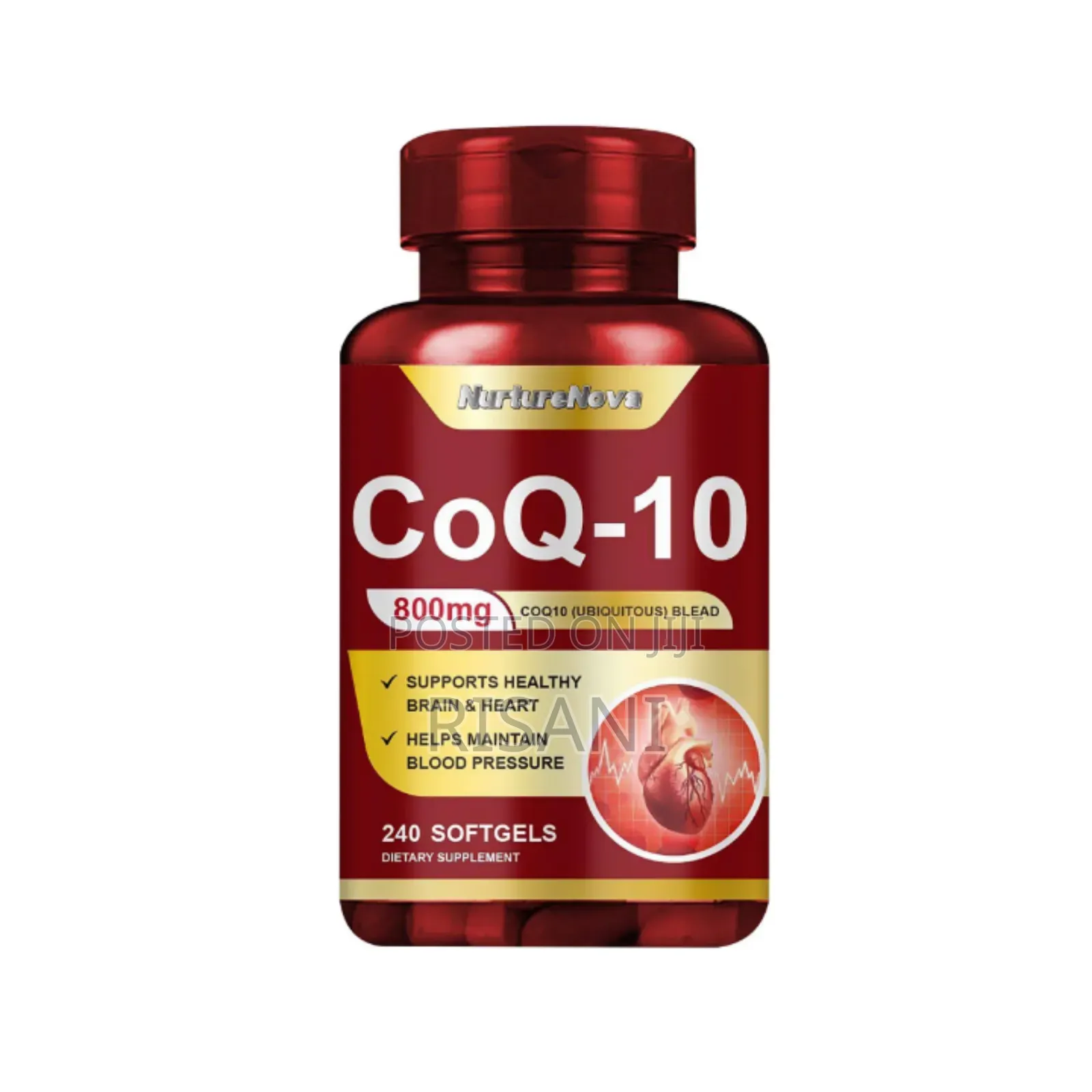 Coq-10 800mg 240 Soft Gels for Healthy Heart and Brain.