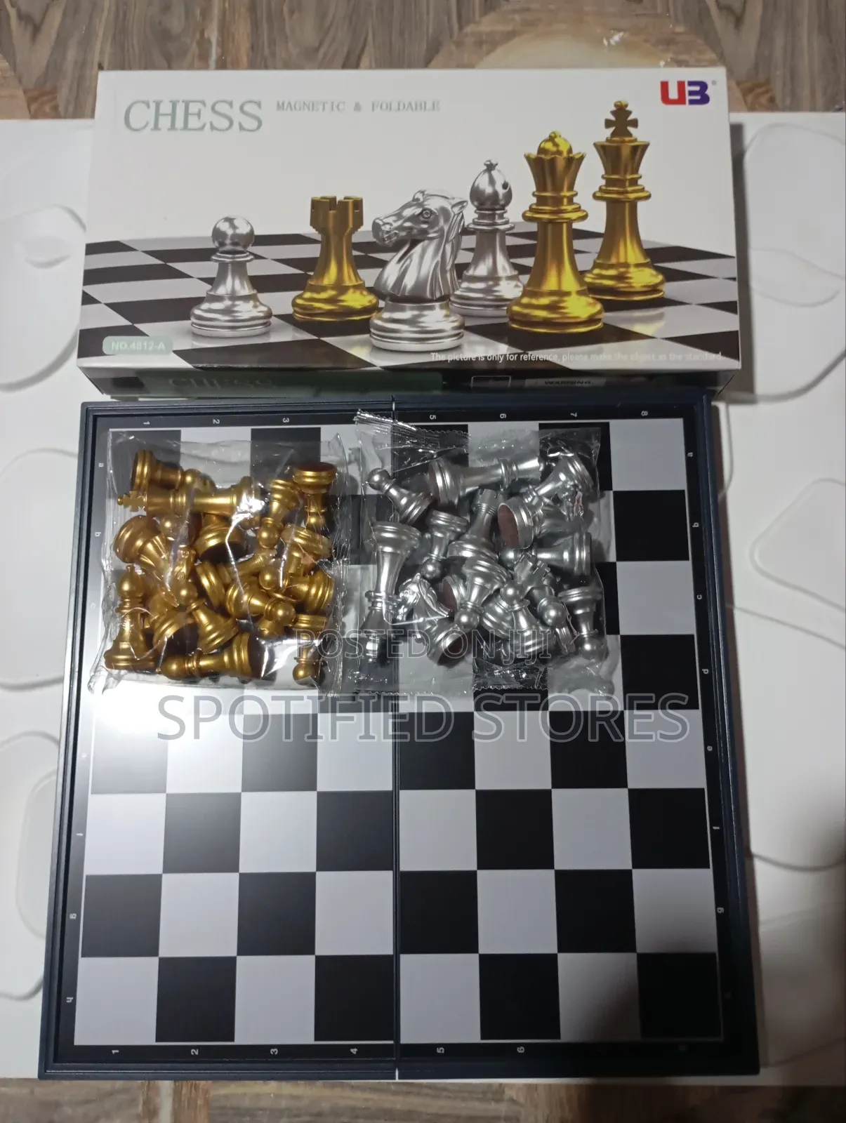 Gold and Silver Medium Size Chess Board