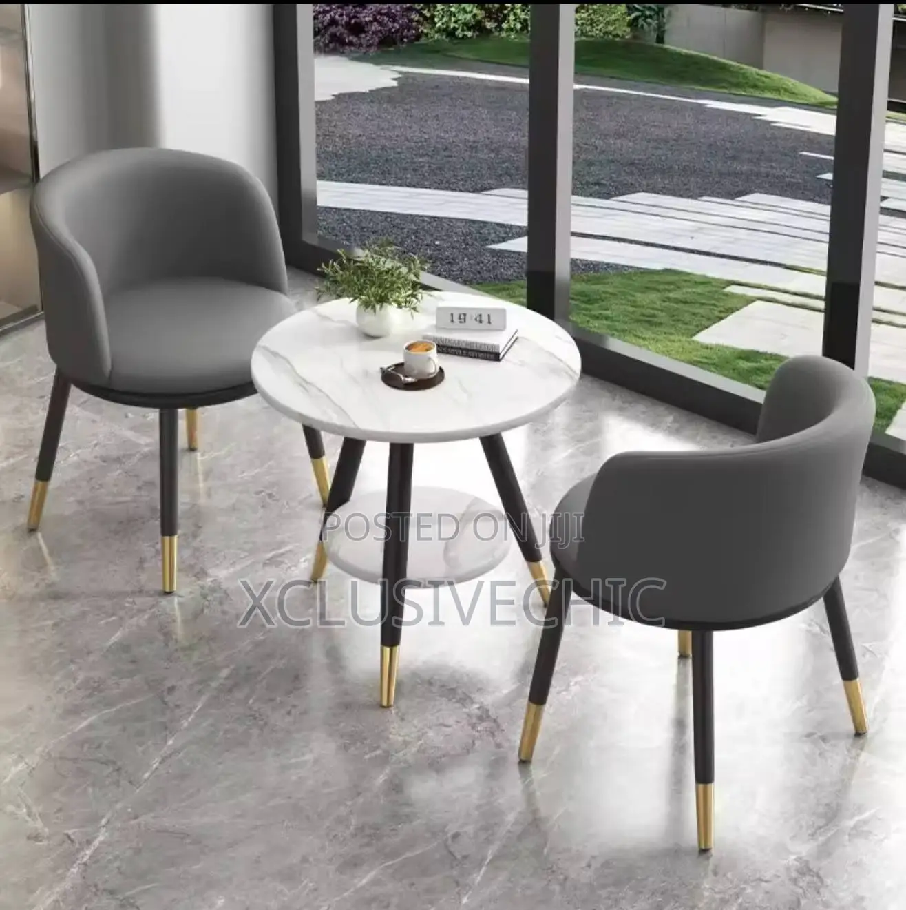 Simple 3pcs Set Table Chairs Celebrity Home Balcony Tea Table