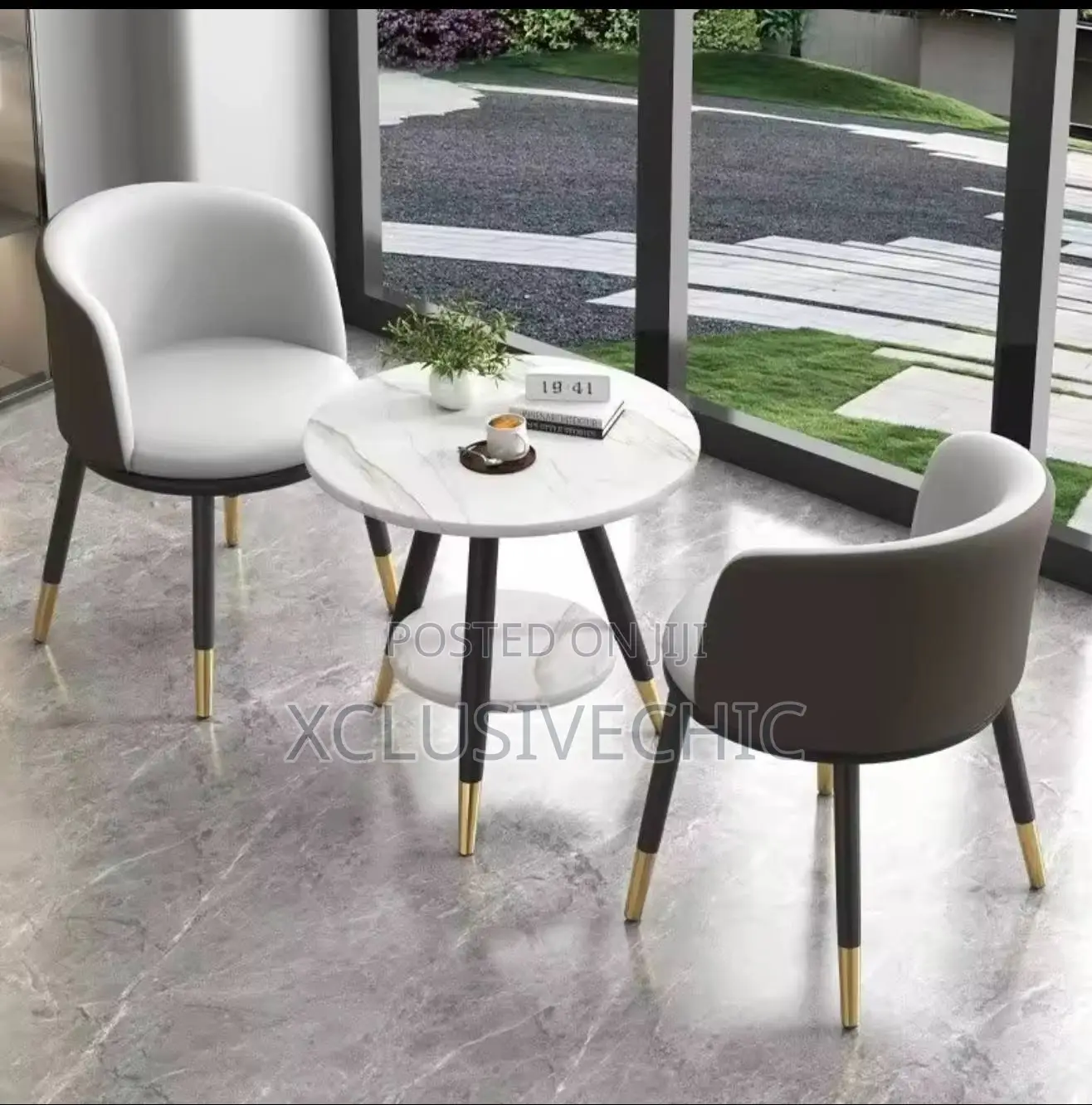 Simple 3pcs Set Table Chairs Celebrity Home Balcony Tea Table