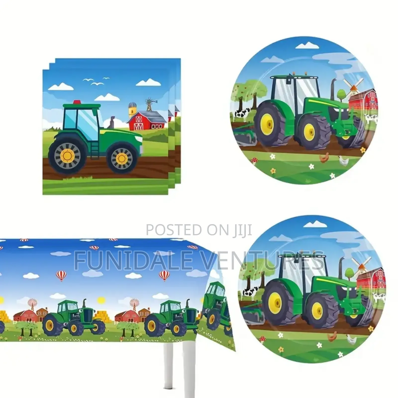 41pcs Farm Tractor Party Set