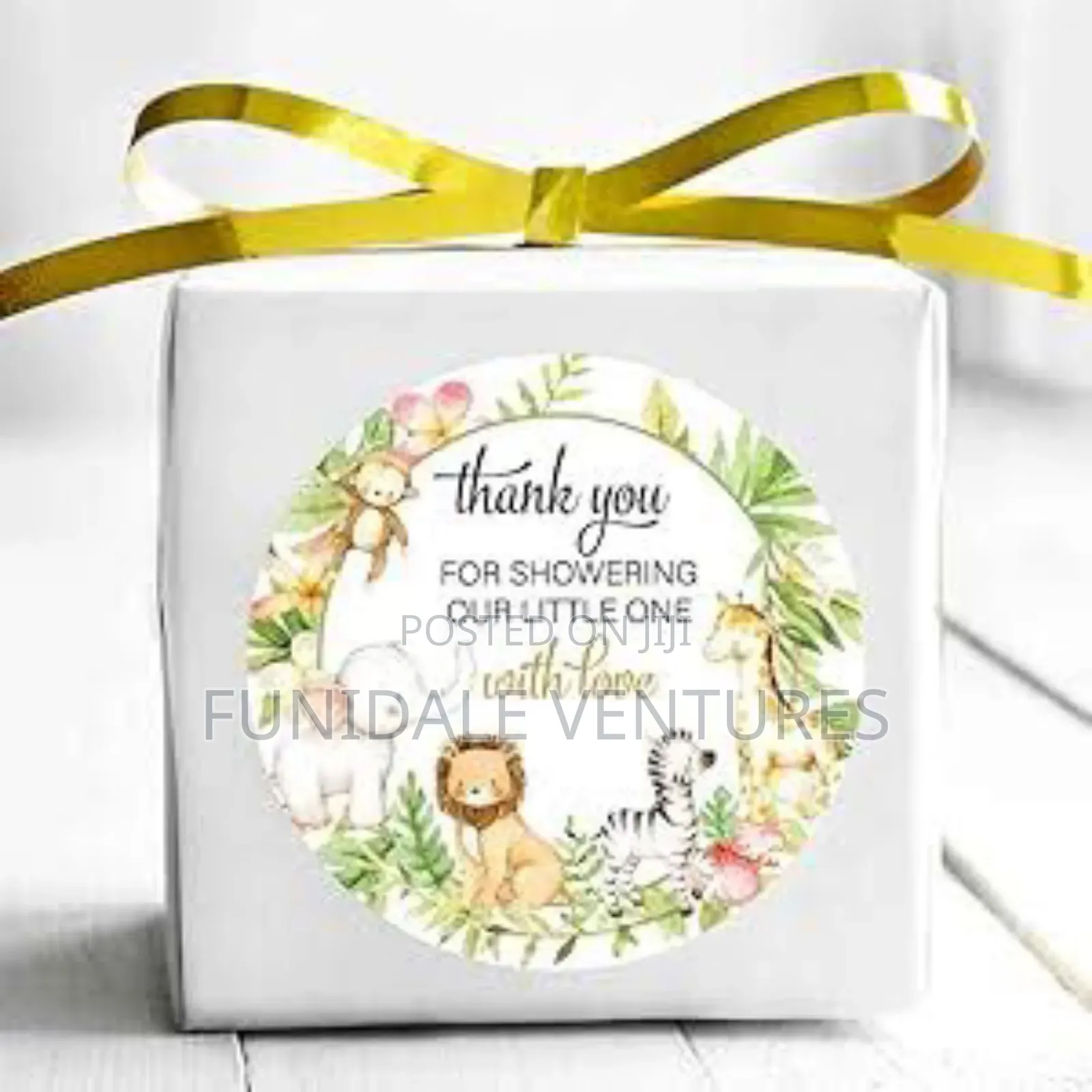 80pcs Thank You for Showering Our Little One With Love Stickers