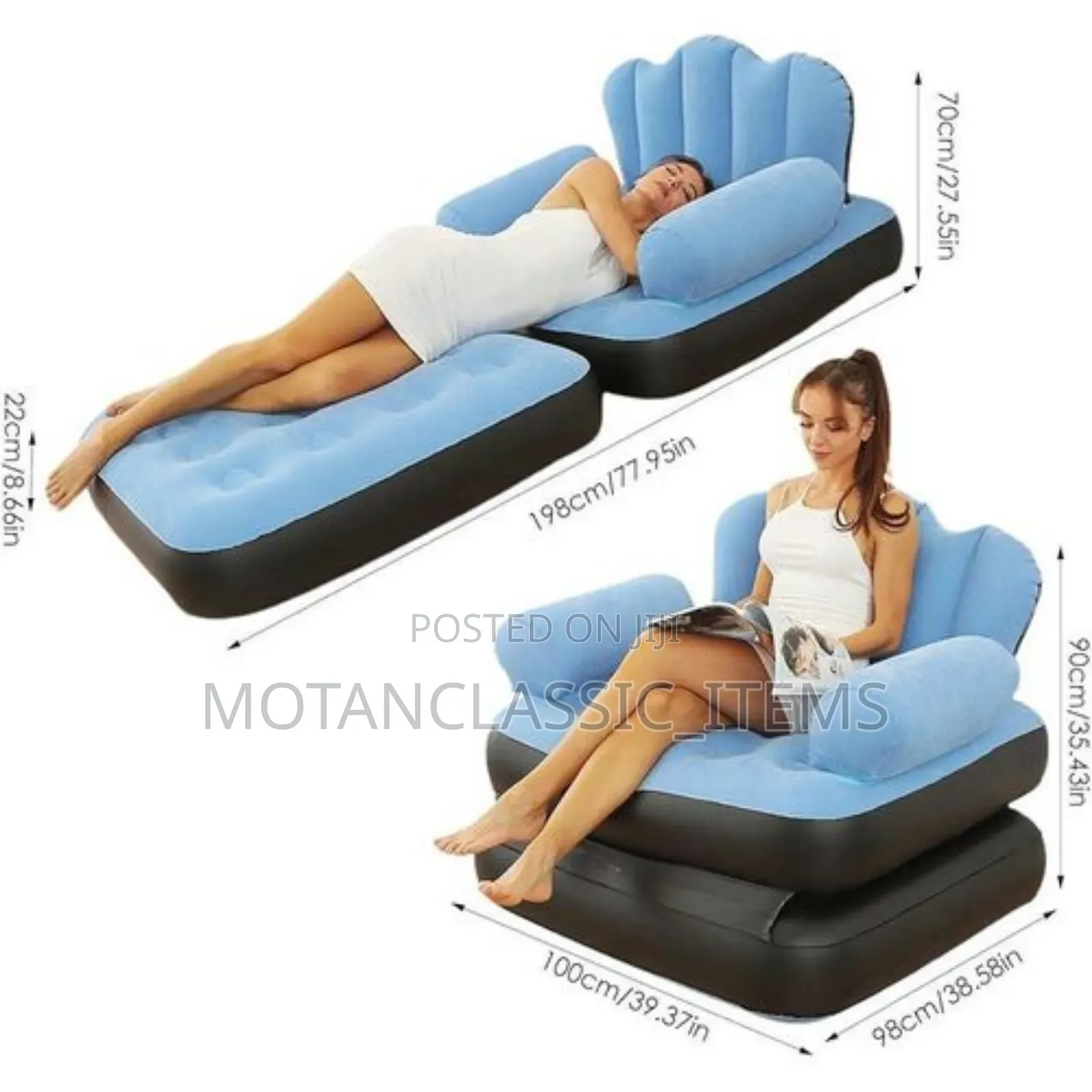 Inflatable Electric Sofa Chair With an Electric Pump