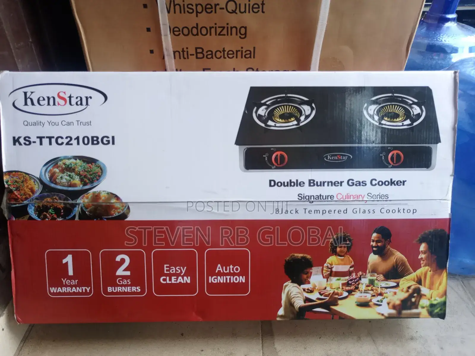 Kenstar Glass Top 2-Burner Gas Stove | Ks-Ttc210bgi