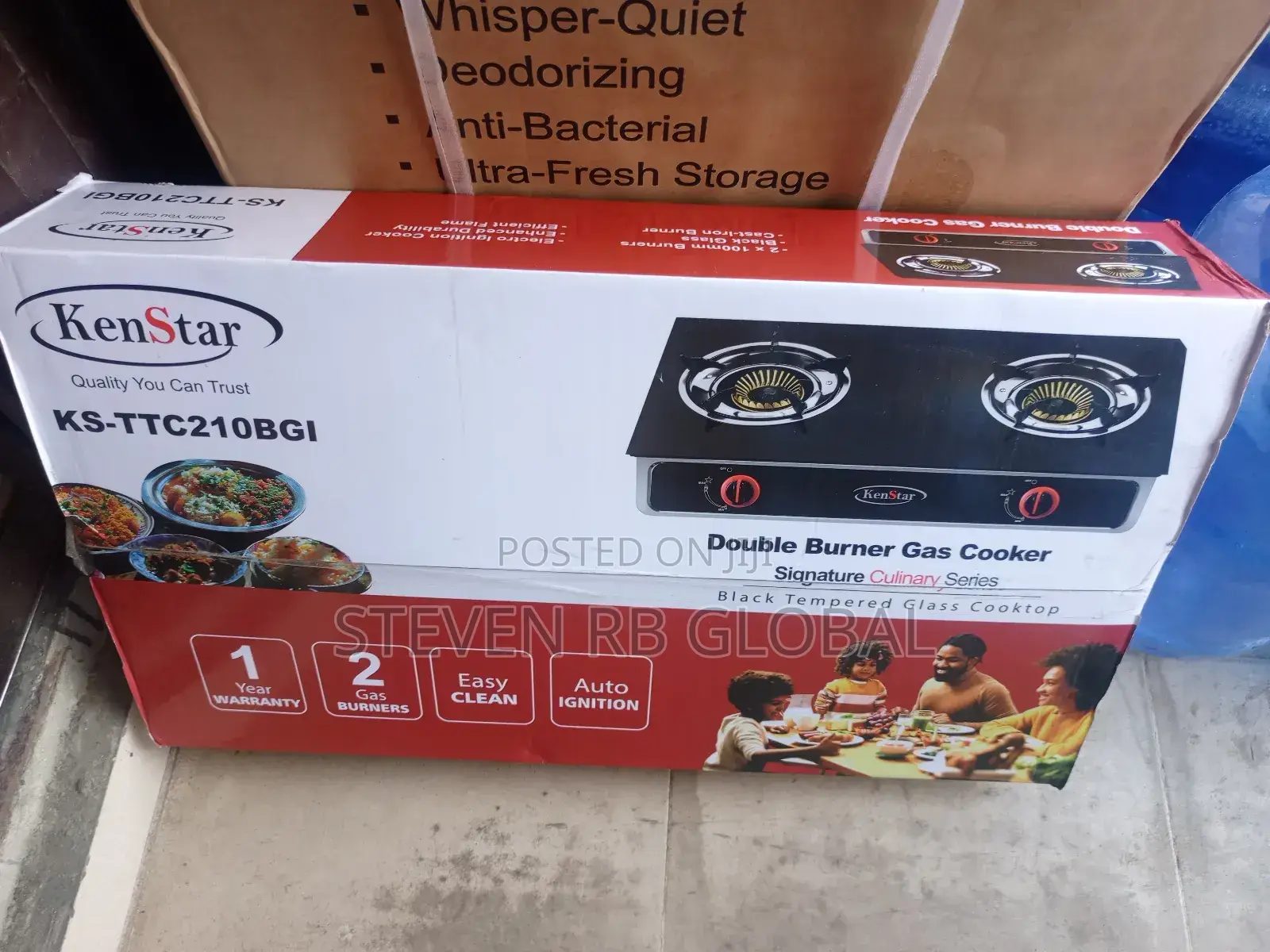 Kenstar Glass Top 2-Burner Gas Stove | Ks-Ttc210bgi