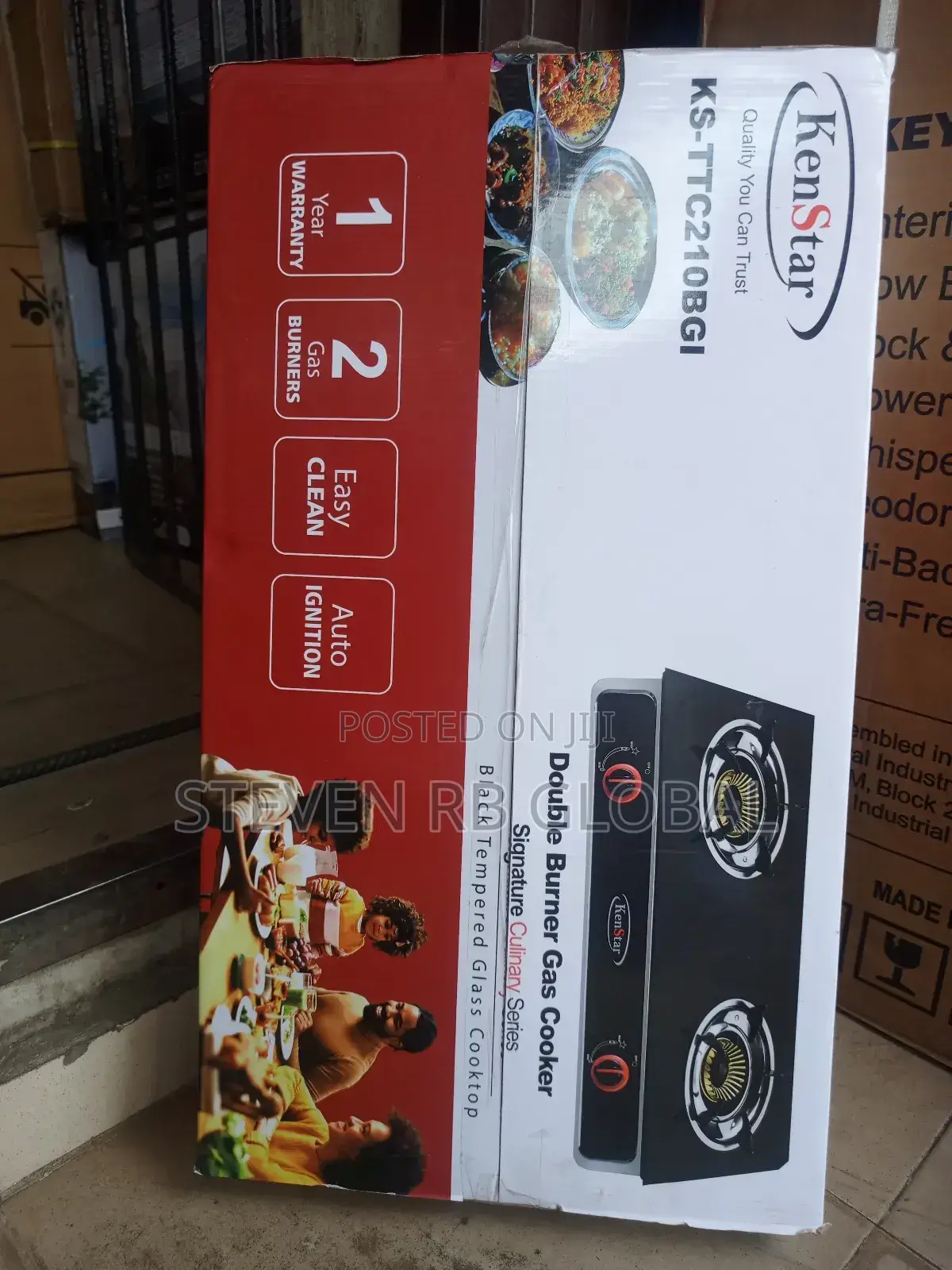 Kenstar Glass Top 2-Burner Gas Stove | Ks-Ttc210bgi