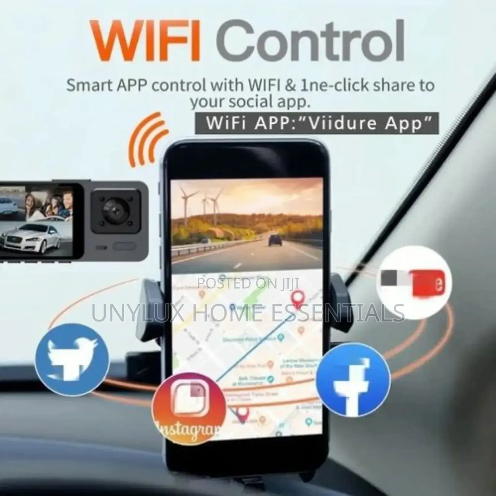 Dash Cam 3ch Car DVR 3" Camera