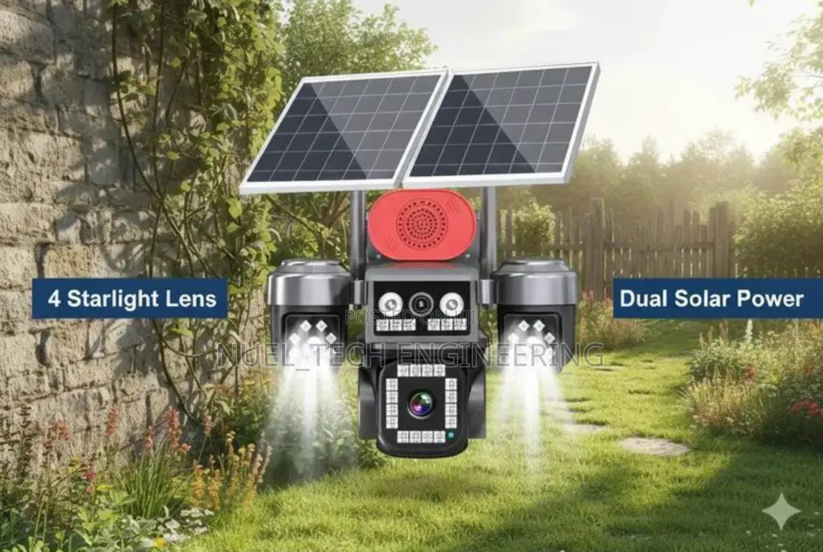 4-Lens 8mp 4g Solar Security Camera