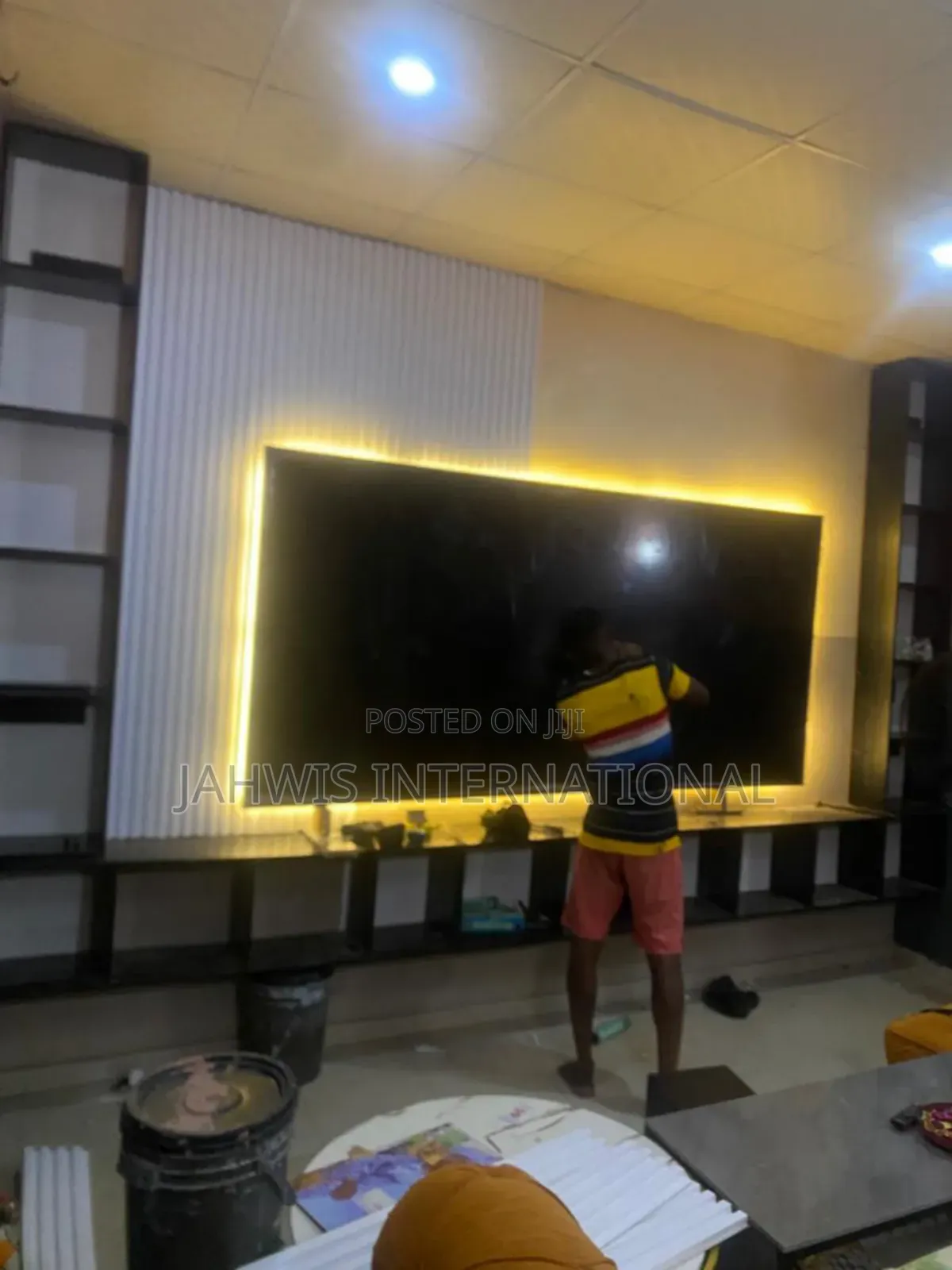 Tastefully Made Floating Big Boys Tv Console