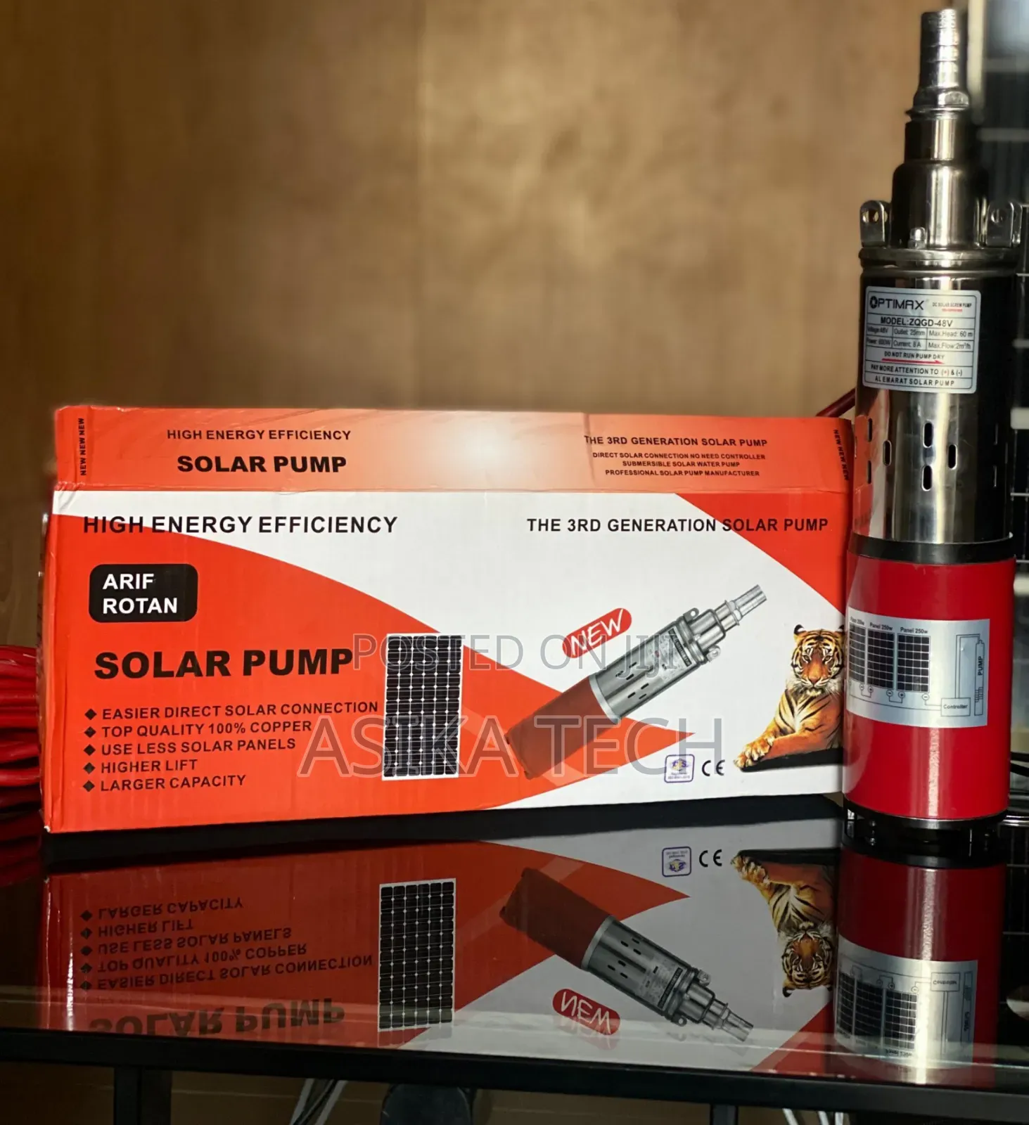 0.5hp Solar Water Pump + 550w Panel - 60m High-Lift System