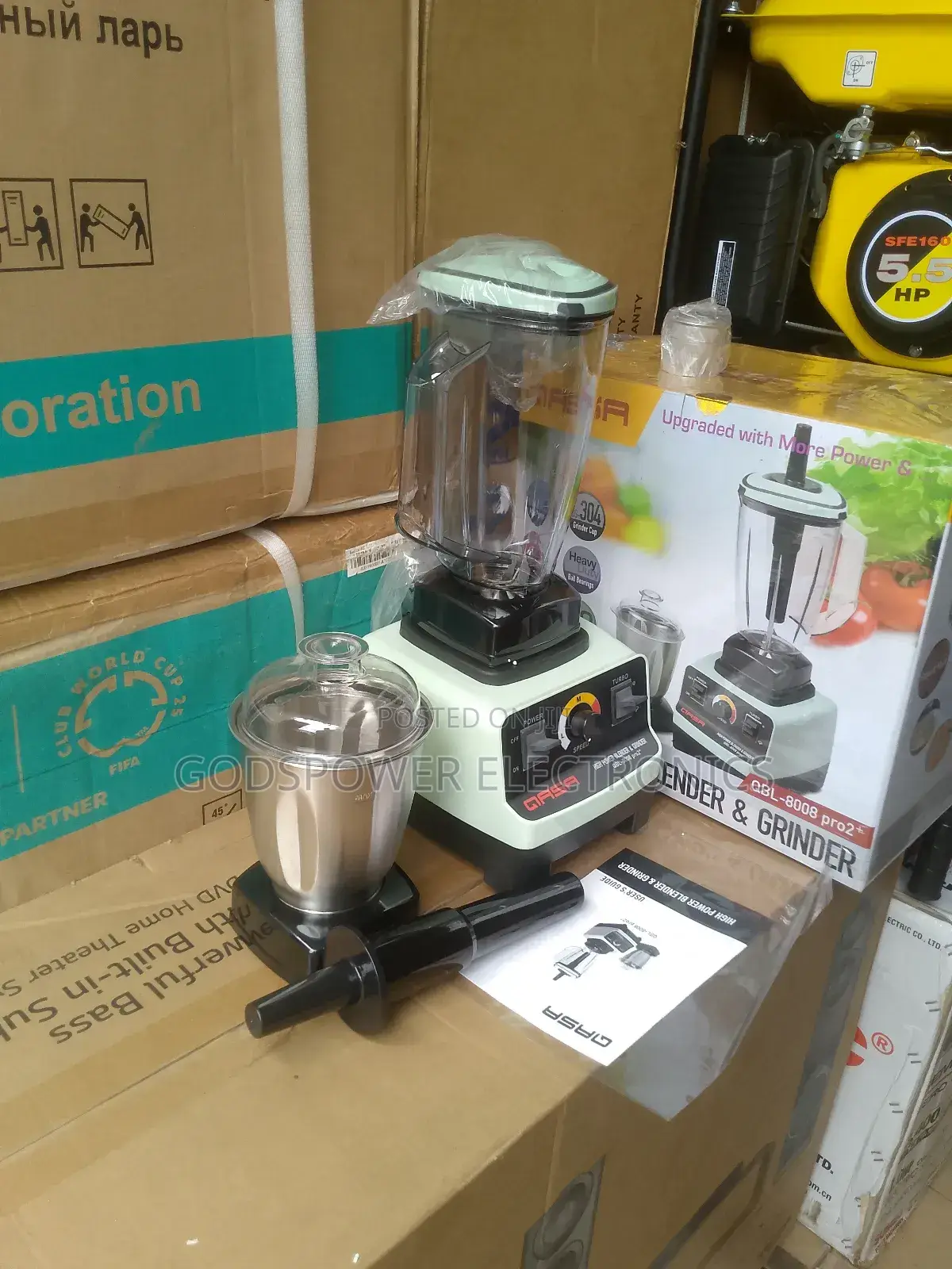 Qasa High Power Blender and Grinder With Steeless Grinder
